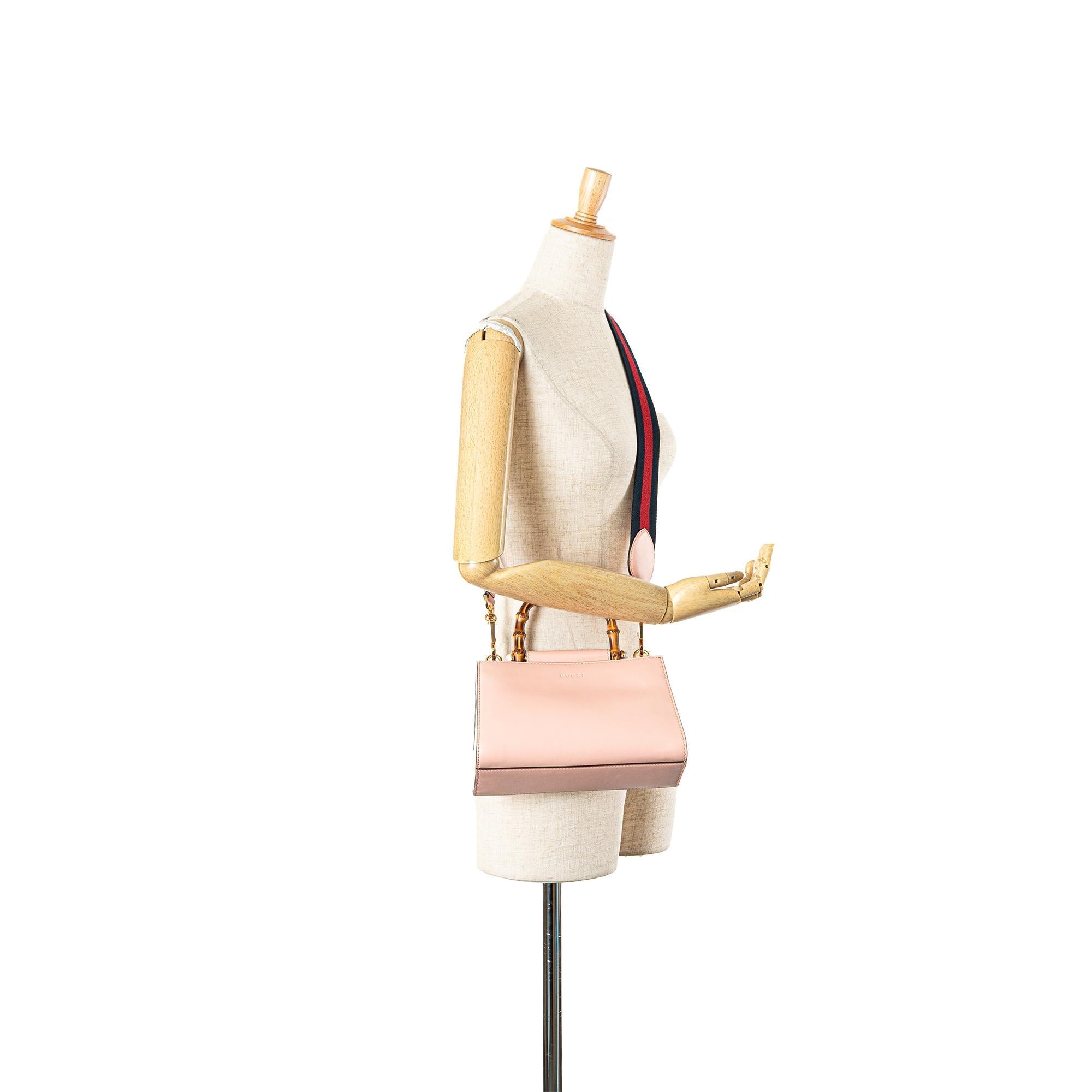 Gucci Mini Leather Bamboo Nymphaea
