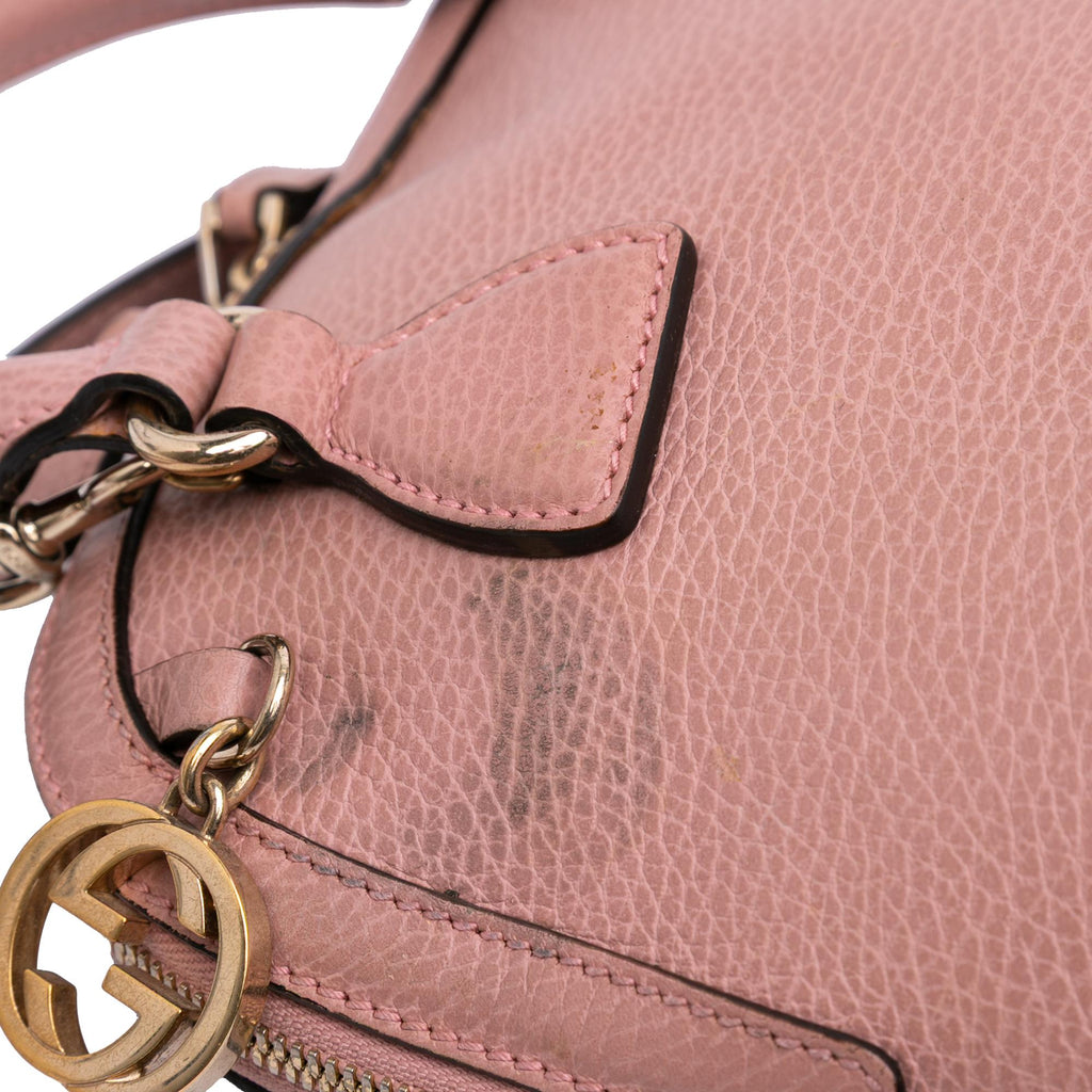 Gucci Mini Leather GG Charm Dome Satchel