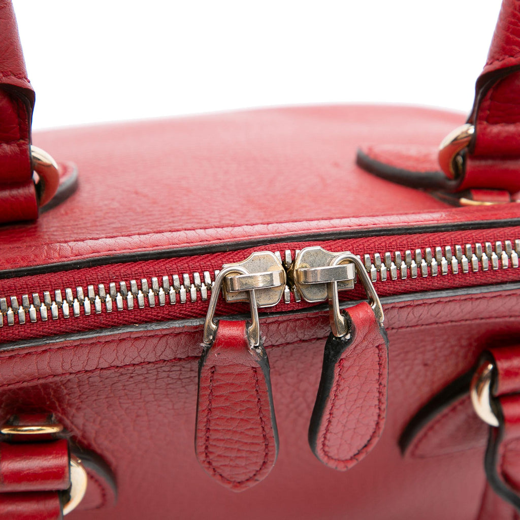 Gucci Mini Leather GG Charm Dome Satchel