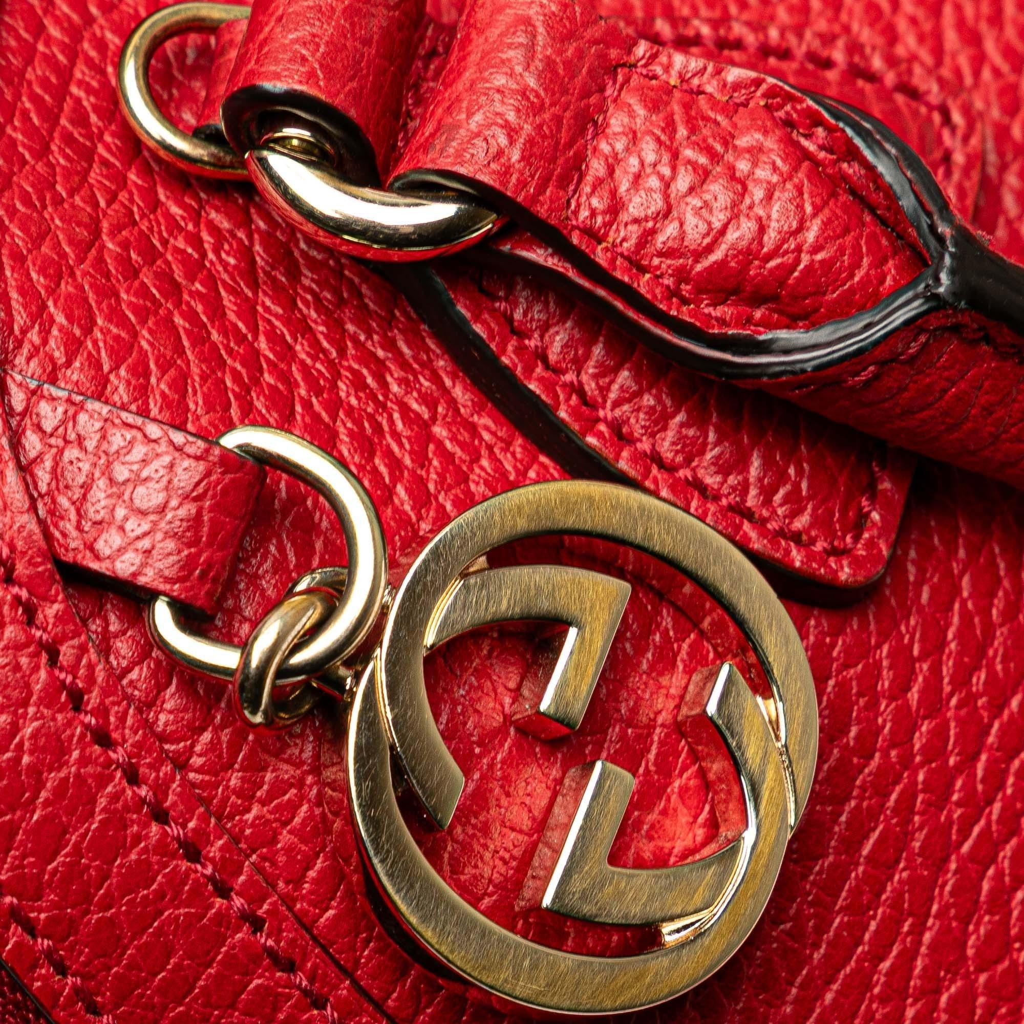Gucci Mini Leather GG Charm Dome Satchel