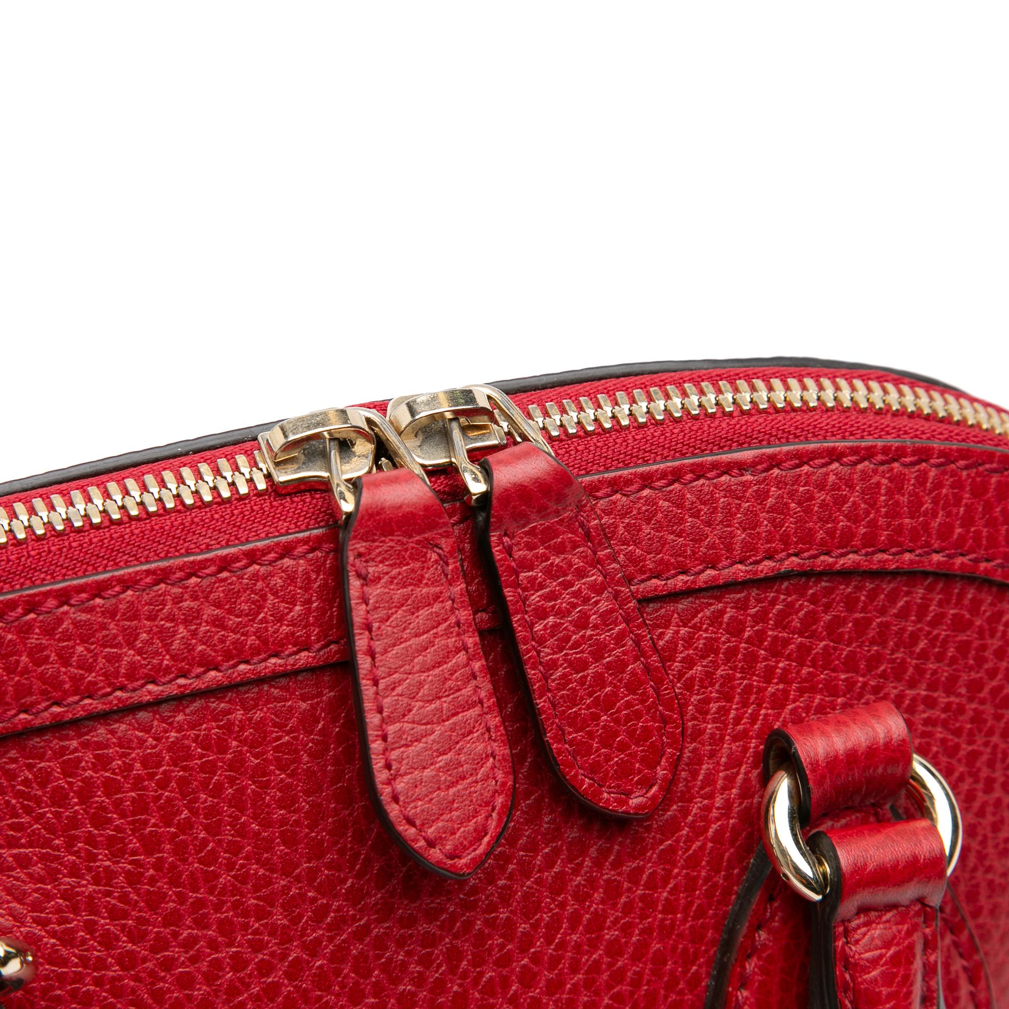 Gucci Mini Leather GG Charm Dome Satchel