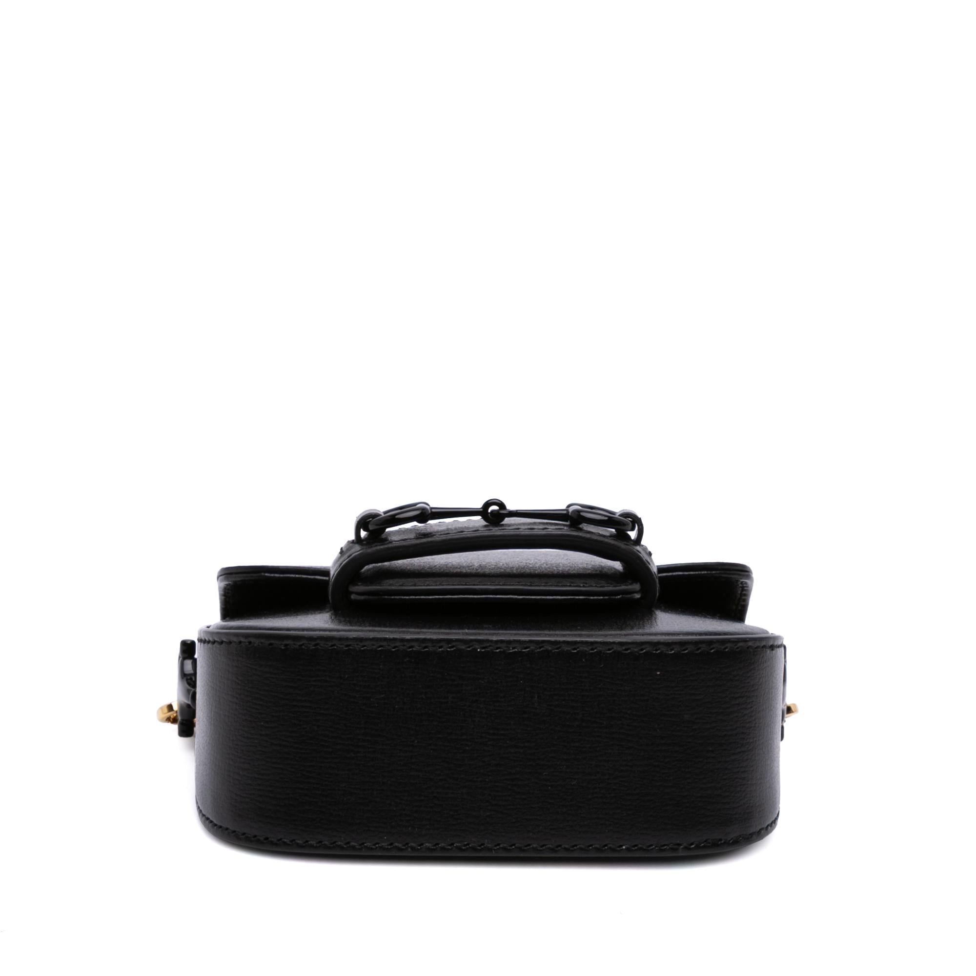 Gucci Mini Leather Horsebit 1955 Web Satchel