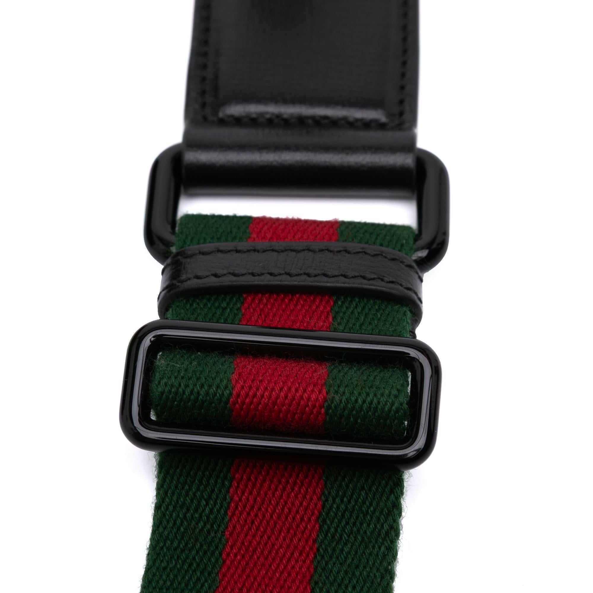 Gucci Mini Leather Horsebit 1955 Web Satchel