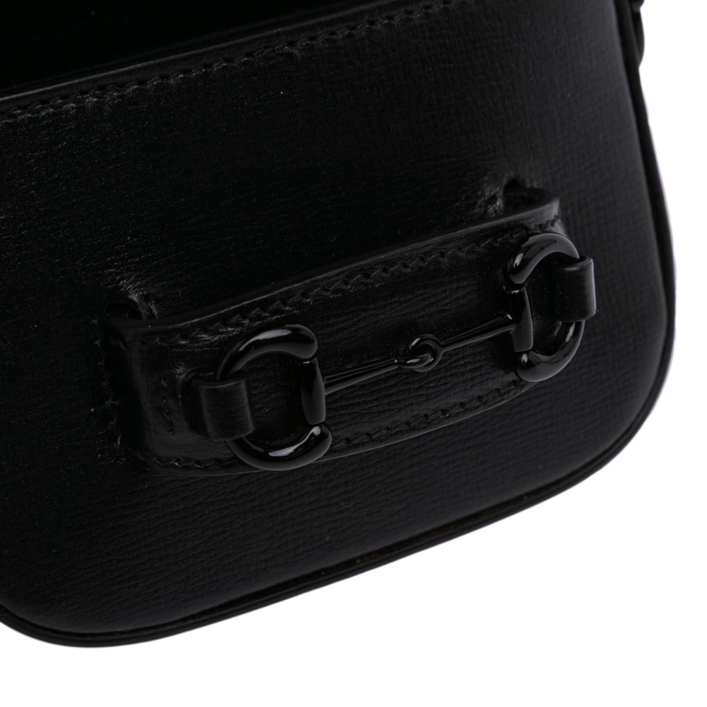 Gucci Mini Leather Horsebit 1955 Web Satchel