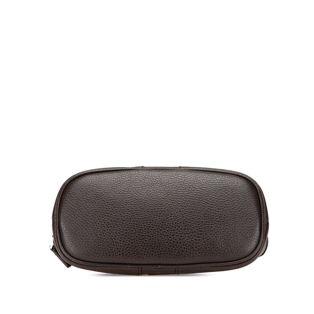 Gucci Mini Leather Web Dome Satchel