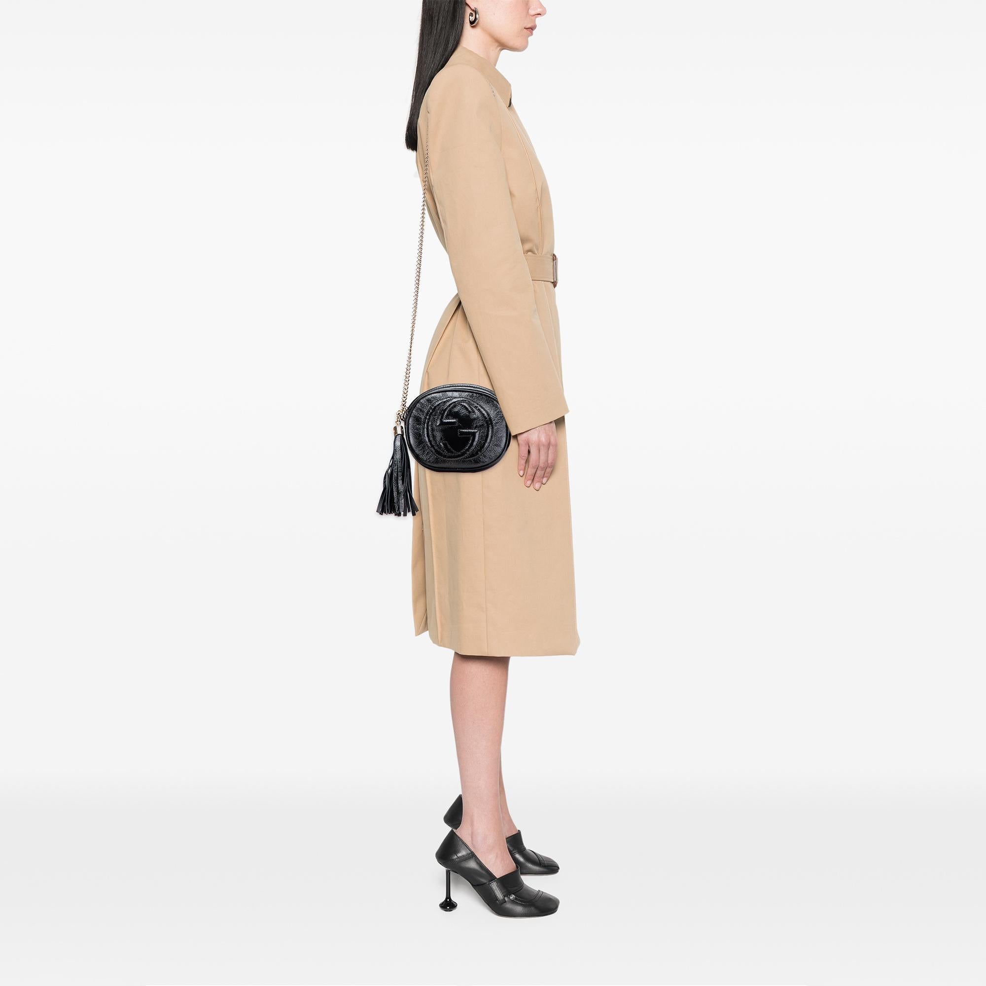 Gucci Mini PatLBt Soho Chain Bag