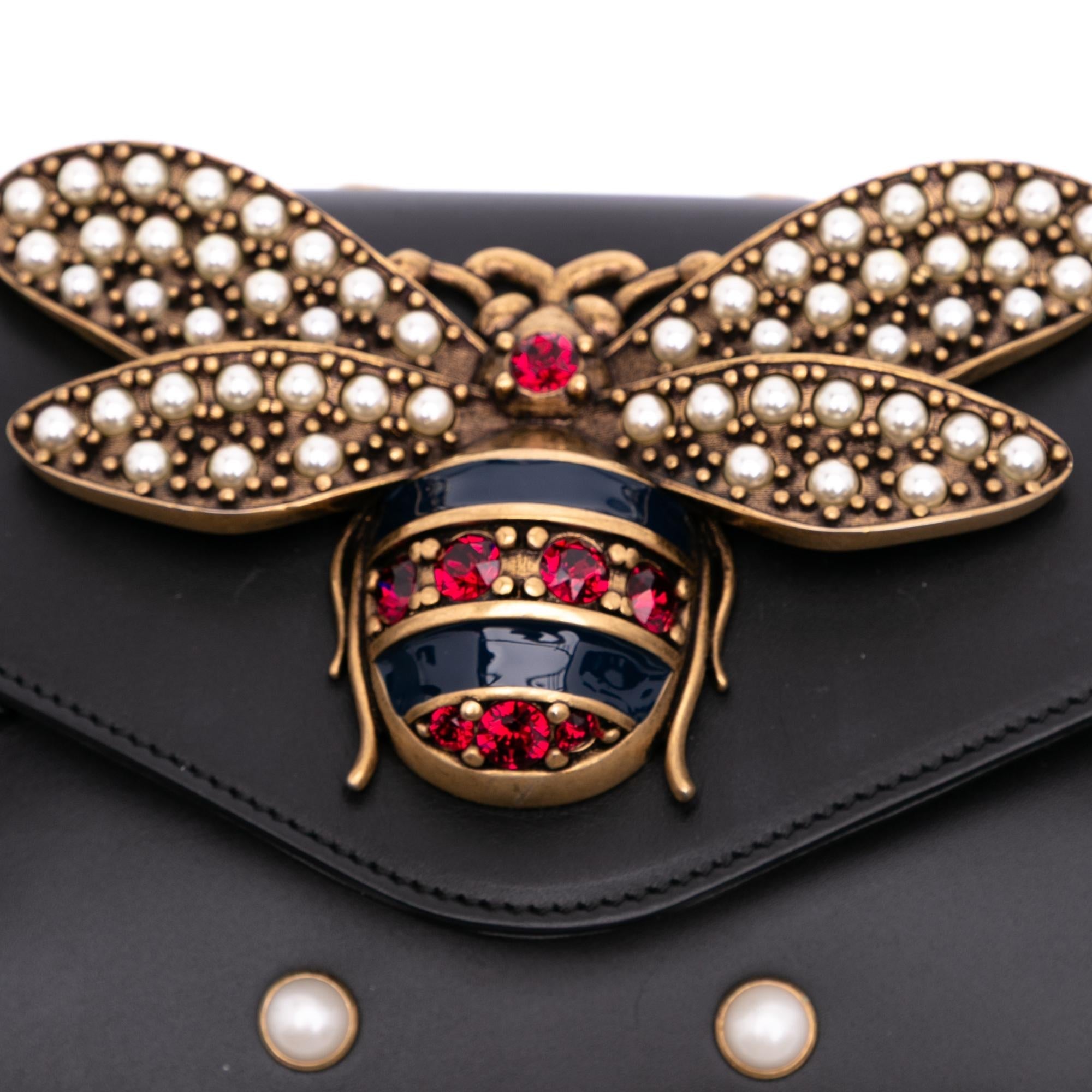 Gucci Mini QueLB Margaret Broadway Leather Satchel
