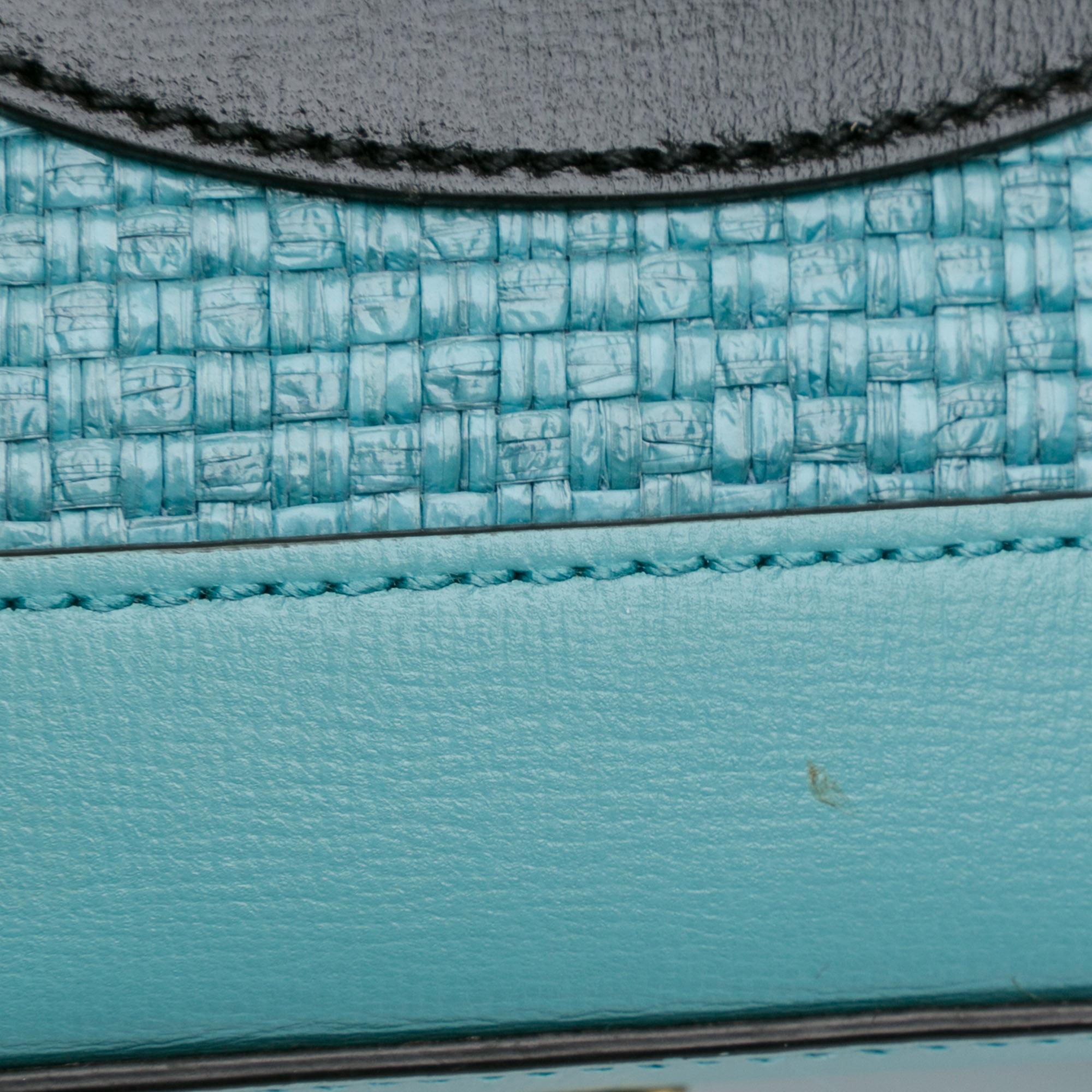 Gucci Mini Raffia Horsebit 1955 Top Handle Bag (SHG-TqNTHU)