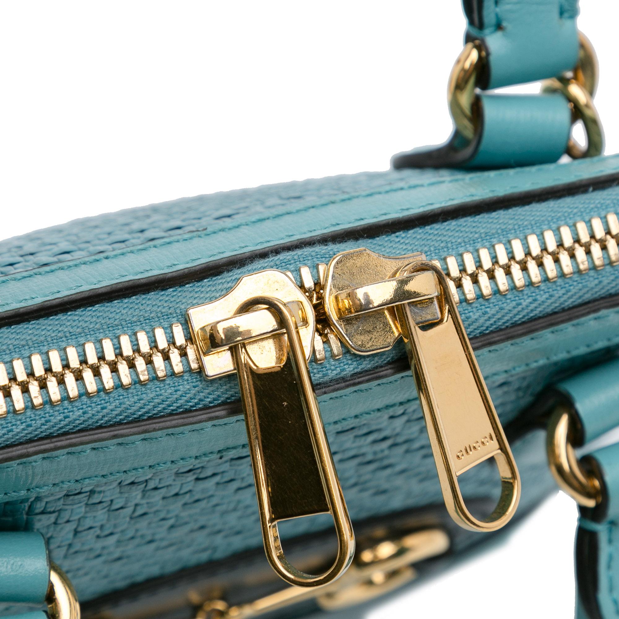 Gucci Mini Raffia Horsebit 1955 Top Handle Bag