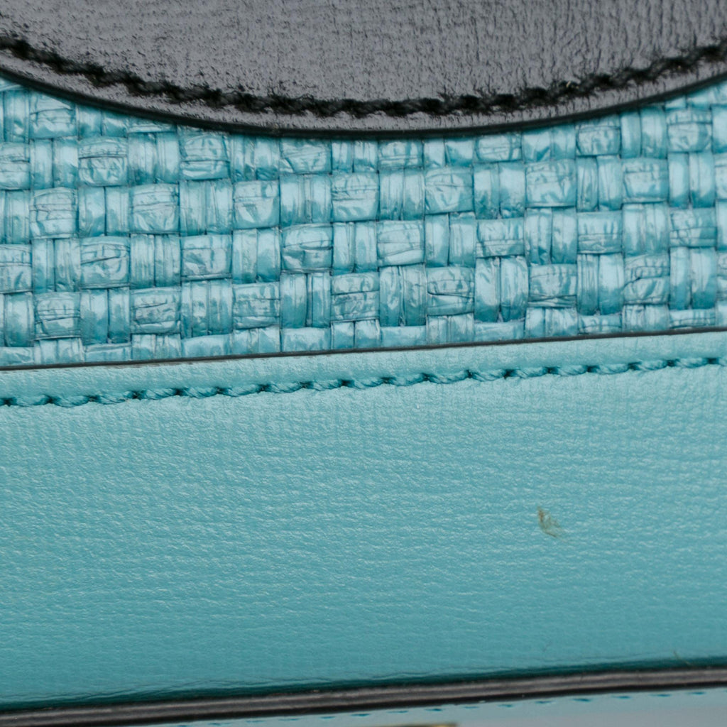 Gucci Mini Raffia Horsebit 1955 Top Handle Bag