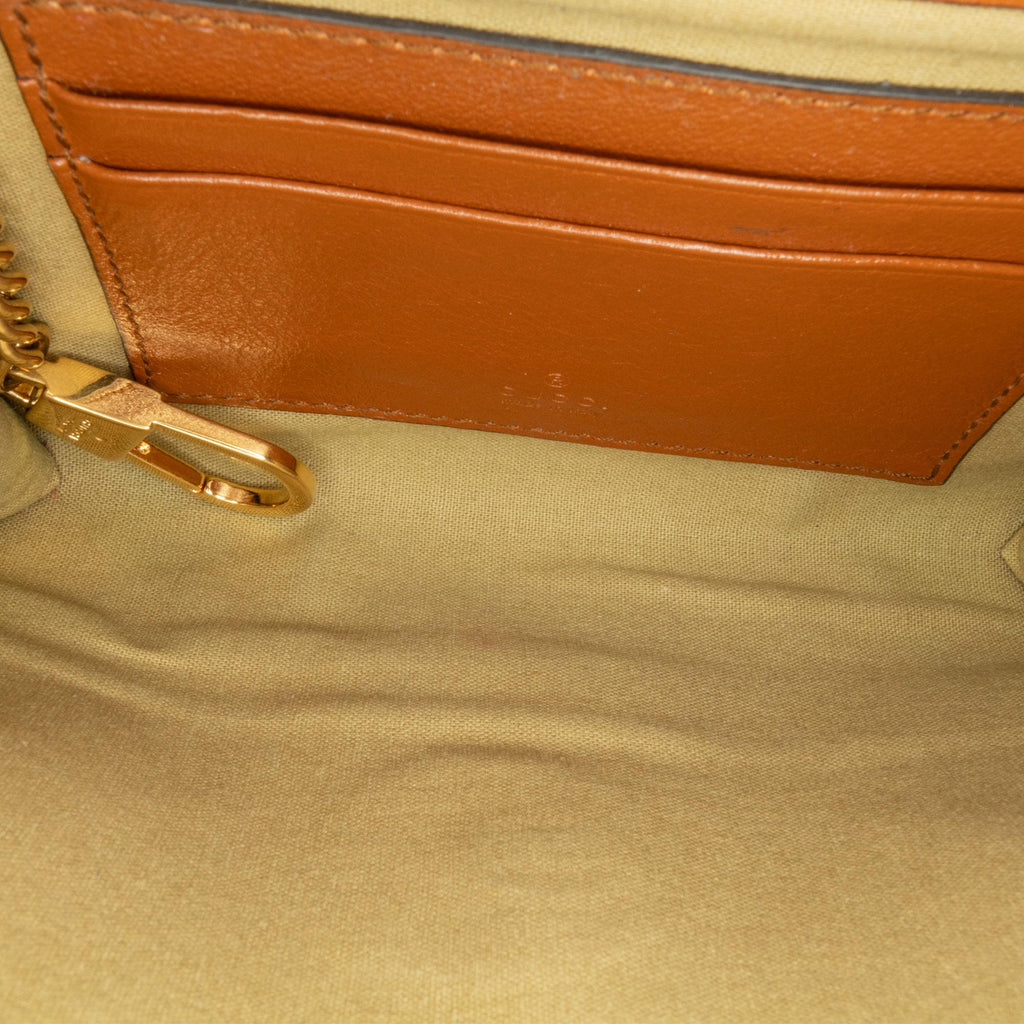 Gucci Mini Rajah Web Chain Canvas Crossbody Bag