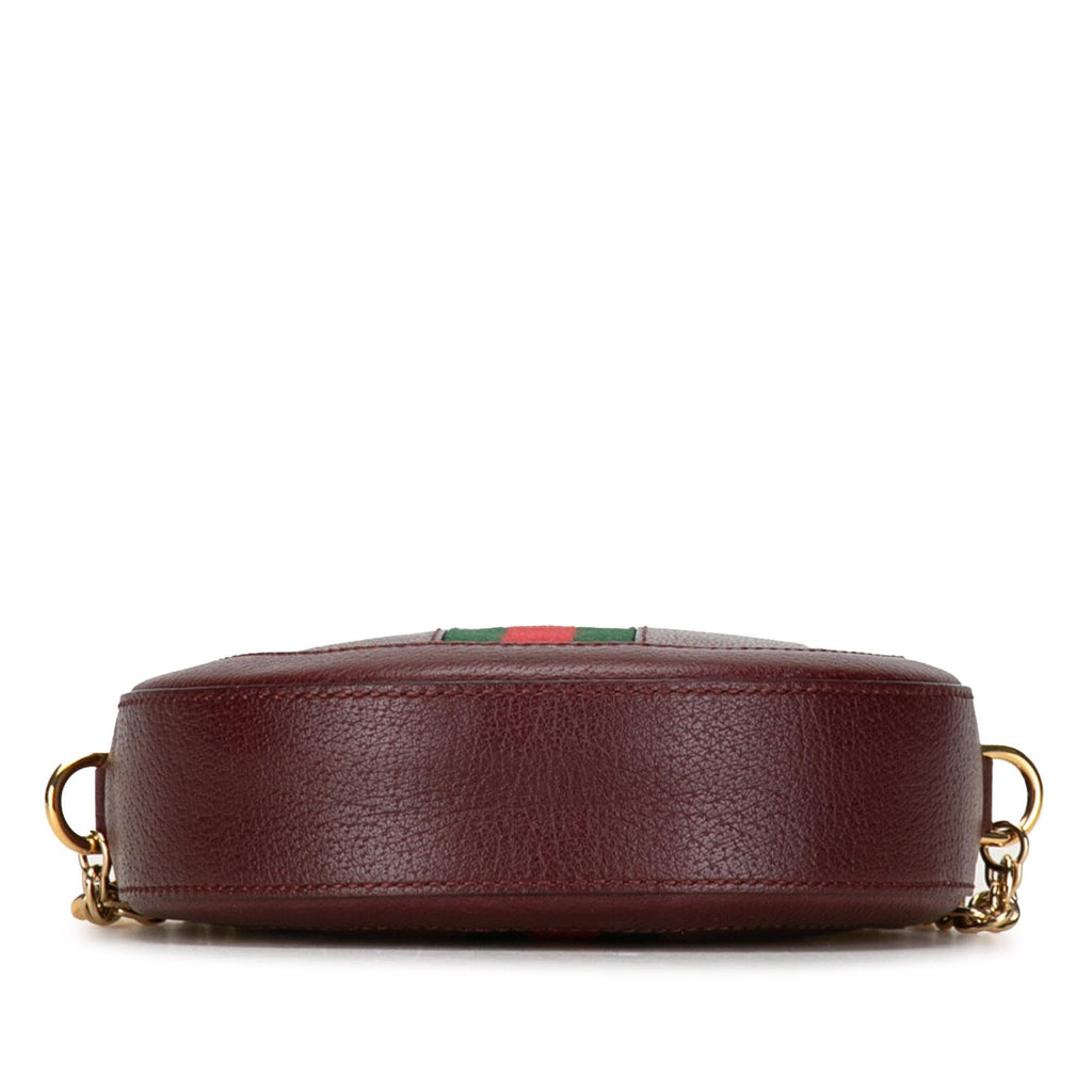 Gucci Mini Round Ophidia Leather Crossbody Bag (SHG-1IdXbq)