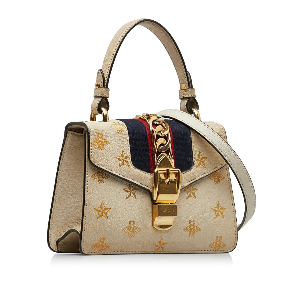 Gucci Mini Sylvie Bee Star Top Handle Bag (SHG-k0KJYe)