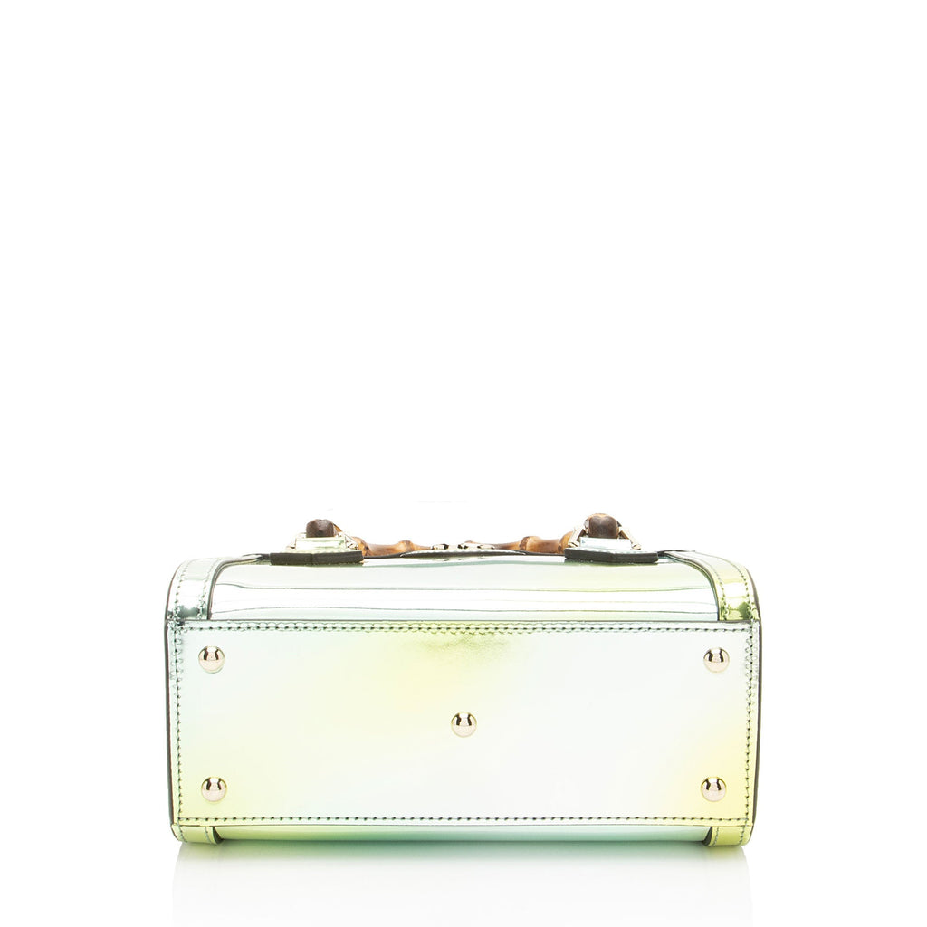 Gucci Mirrored Leather Bamboo Diana Mini Tote