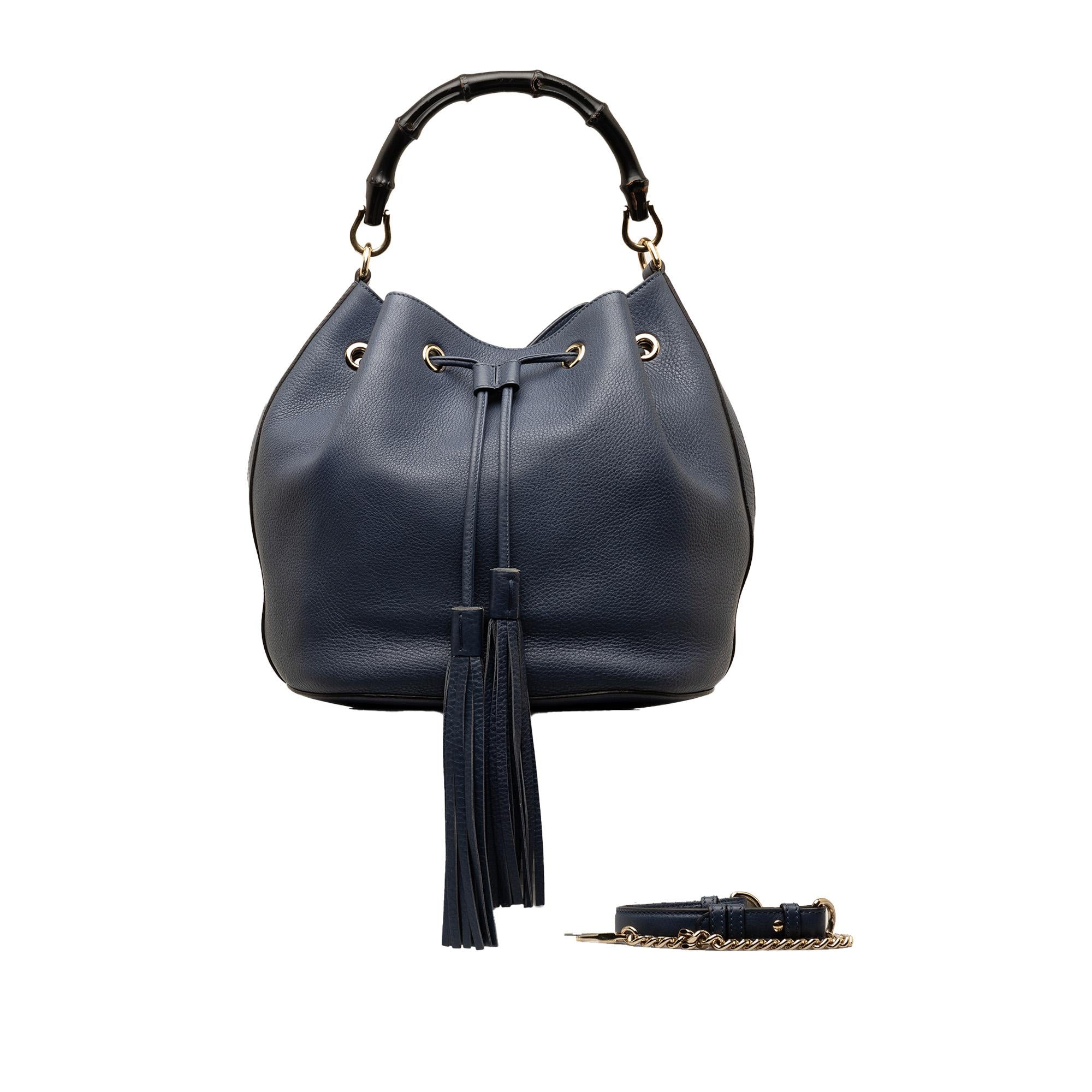 Gucci Miss Bamboo Leather Bucket Bag (SHG-wpdVi1)