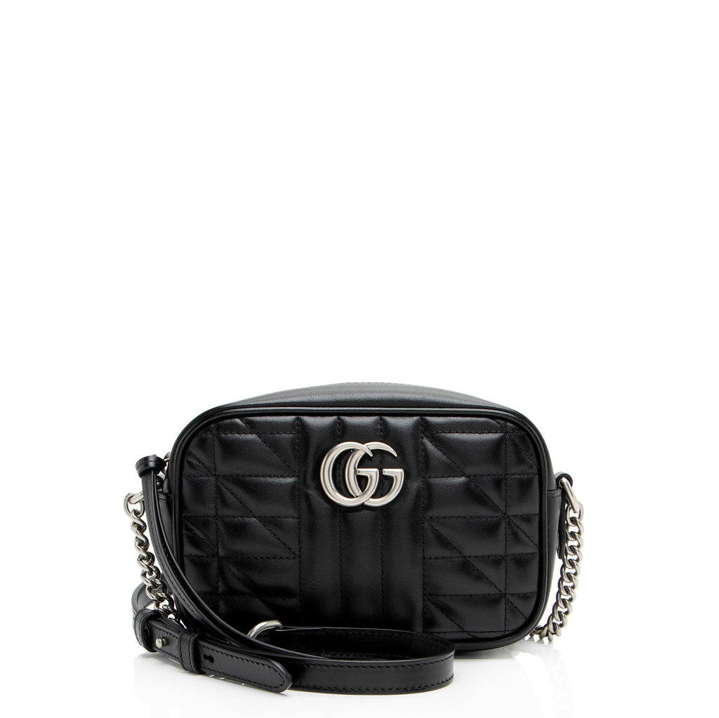 Gucci Mixed Matelasse Leather GG Marmont Aria Mini Camera Bag