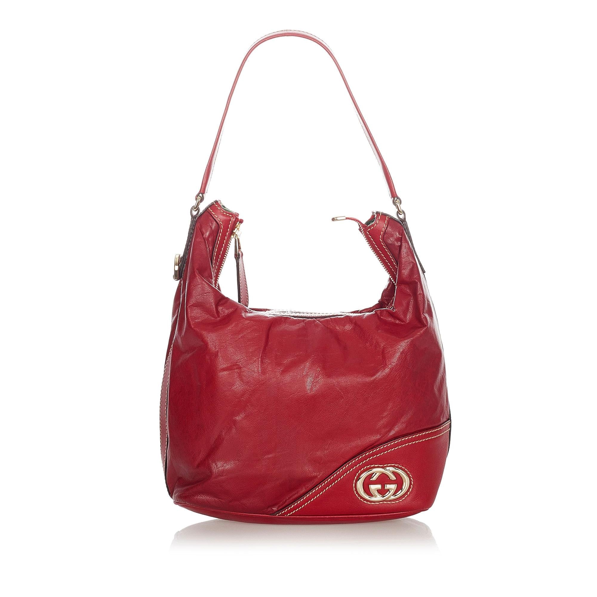 Gucci New Britt Leather Shoulder Bag (SHG-23070)