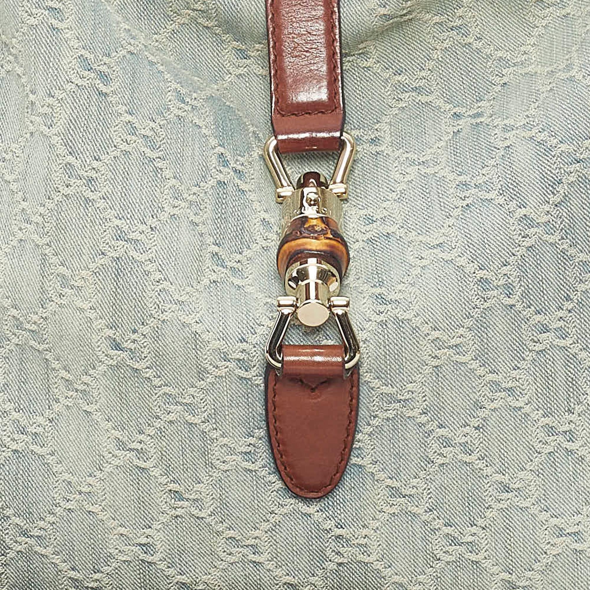Gucci New Jackie Denim Tassel Shoulder Bag (SHG-32043)