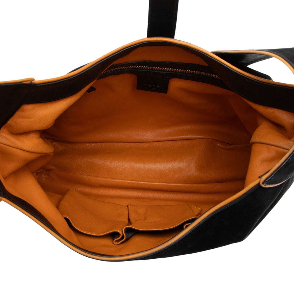 Gucci Nubuck Leather Jackie Medium Shoulder Bag (SHF-IN61fj)