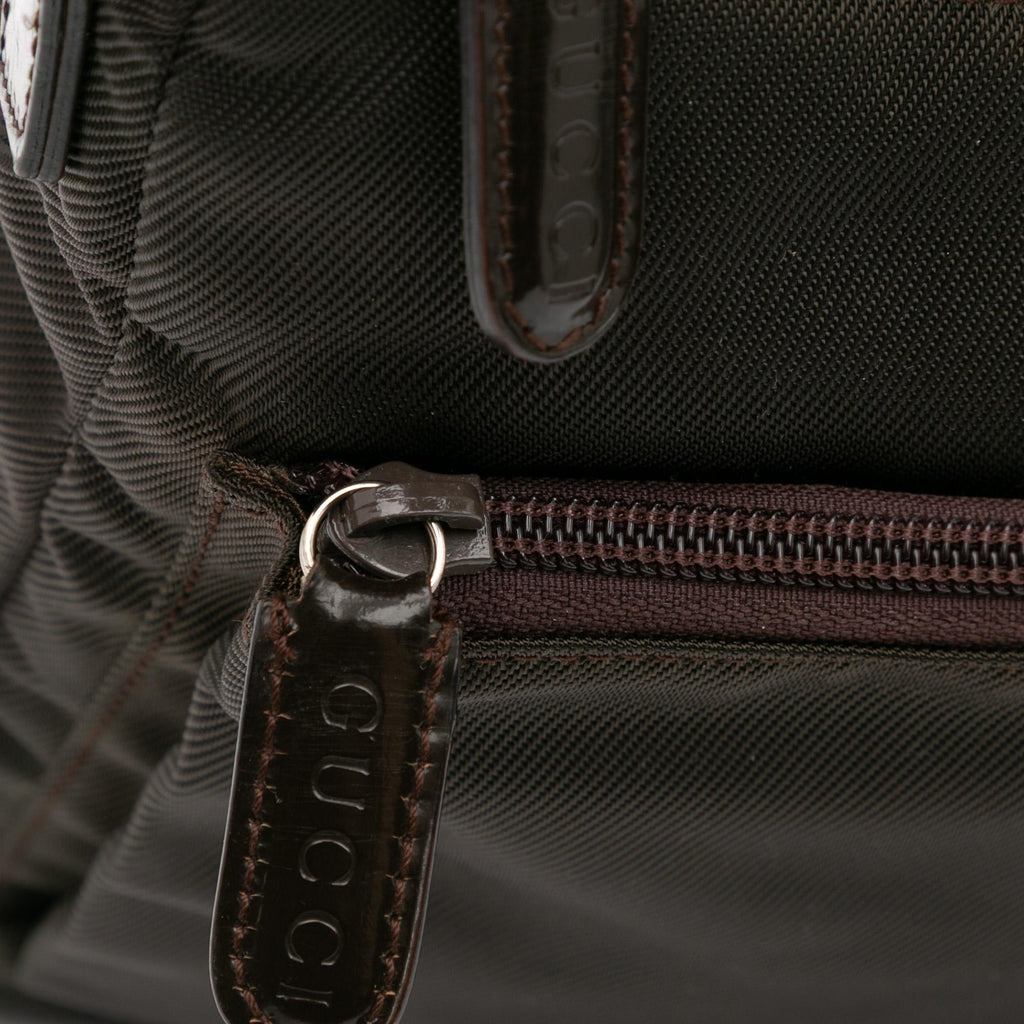 Gucci Nylon Bamboo Satchel