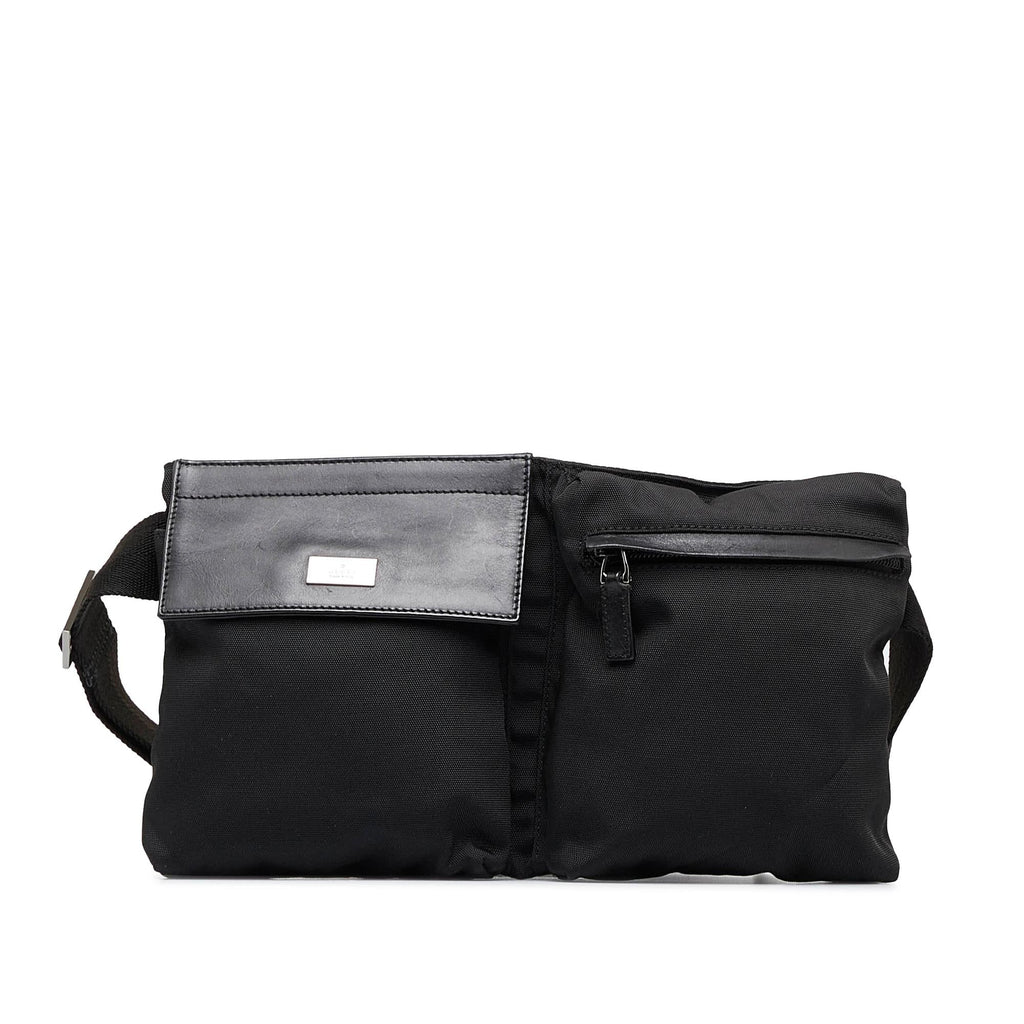 Gucci Nylon Double Pocket Belt Bag (SHG-CAEYaO)
