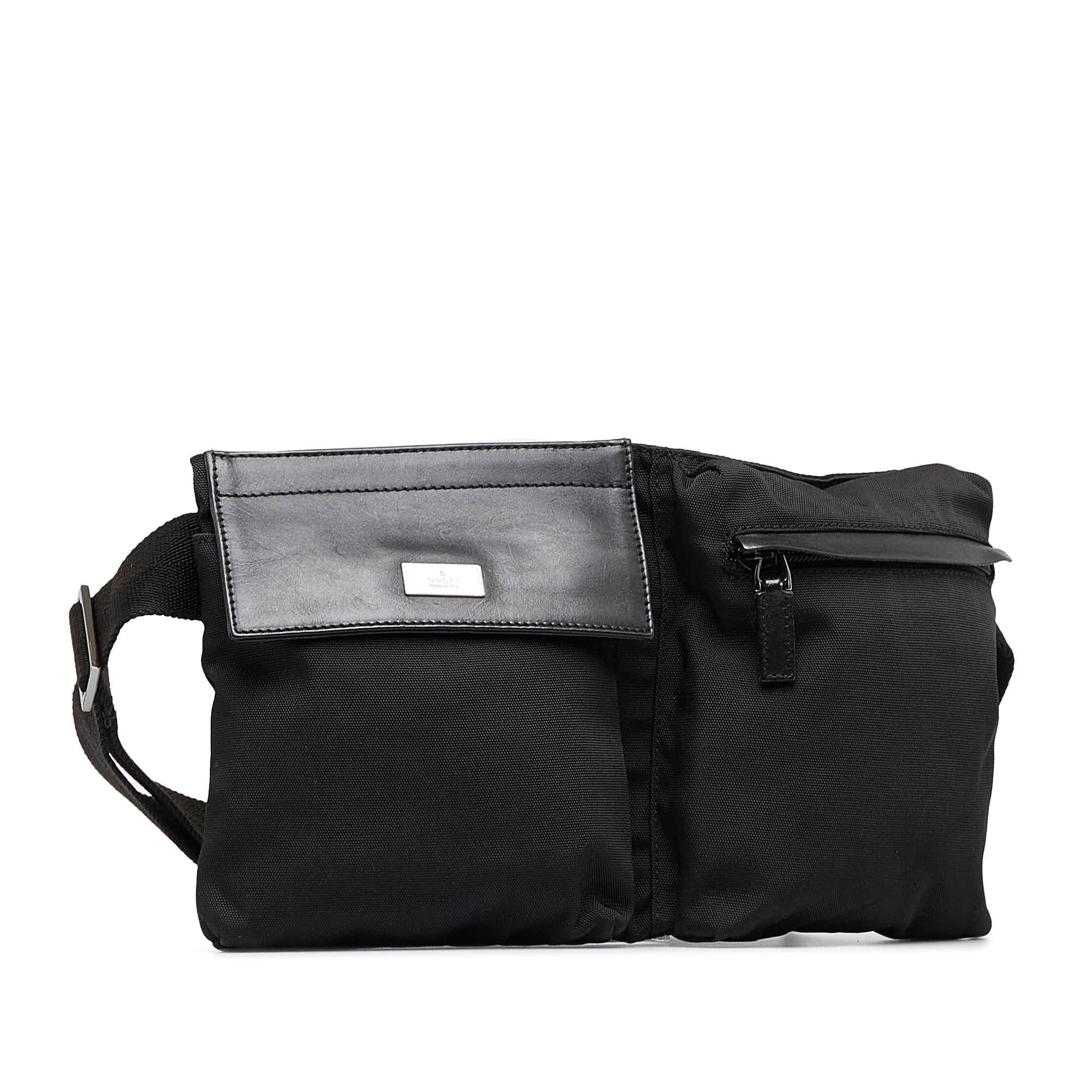 Gucci Nylon Double Pocket Belt Bag (SHG-CAEYaO)