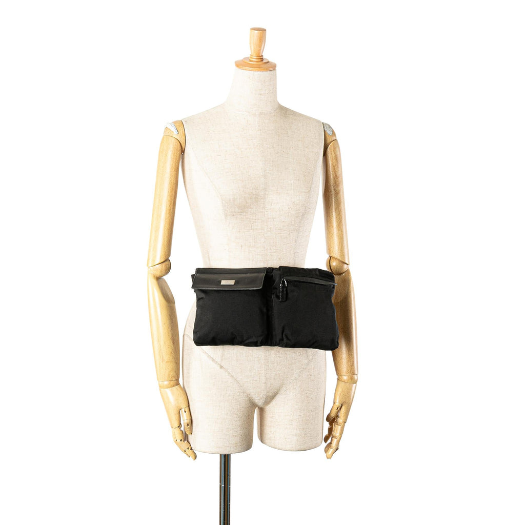 Gucci Nylon Double Pocket Belt Bag