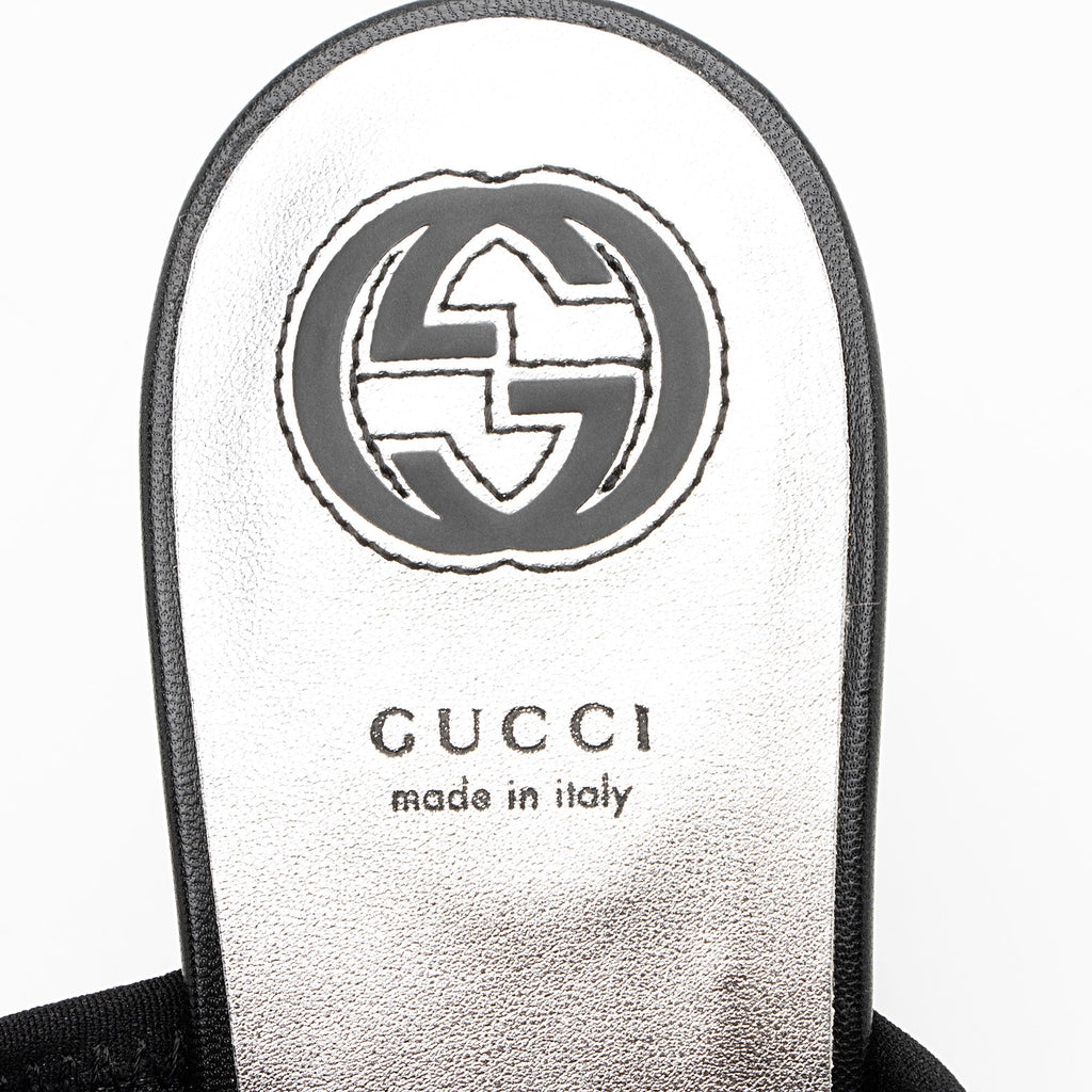 Gucci Nylon Interlocking G Heel Greta Mules - Size 9.5 / 39.5