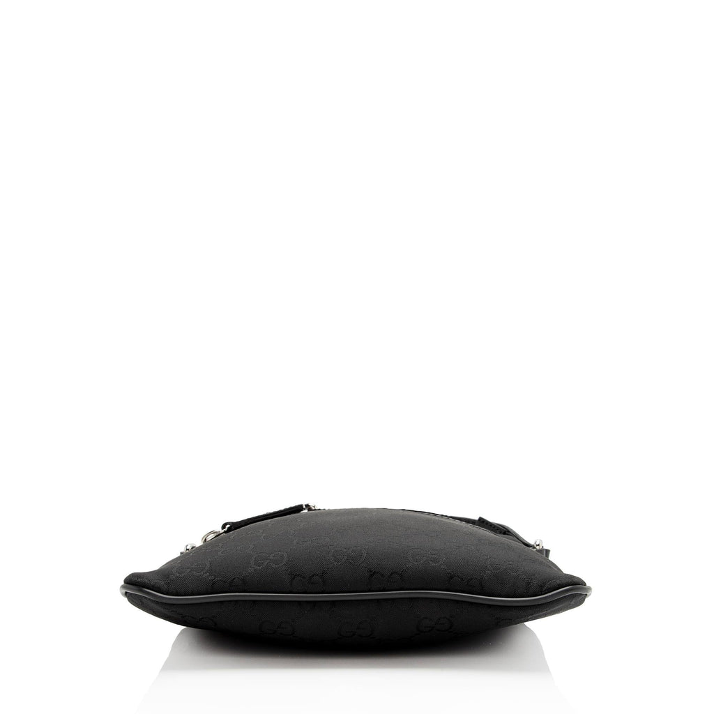 Gucci Nylon Monogram Small Flat Messenger Bag (SHF-uRak7p)