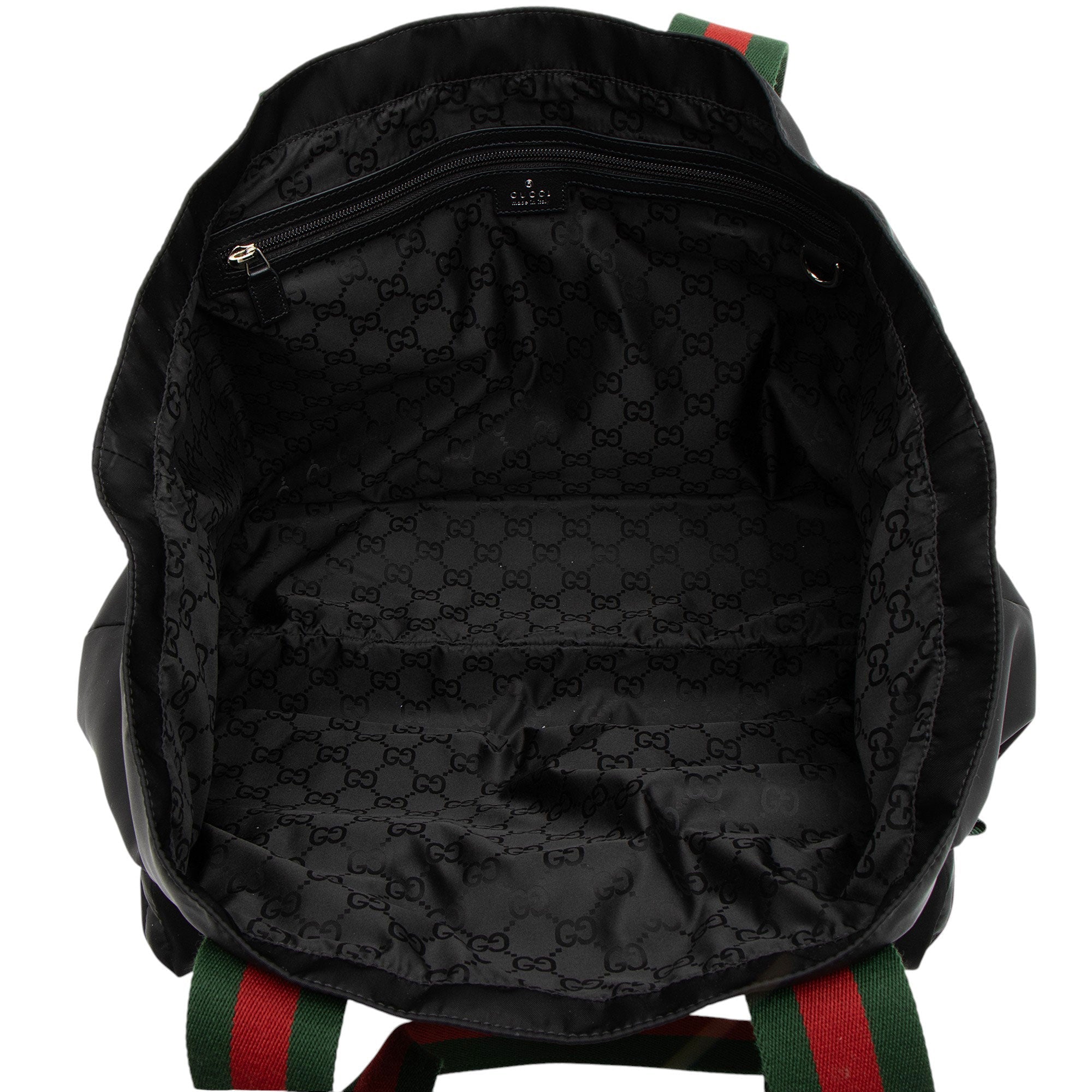 Gucci Nylon Embossed Web Large Tote