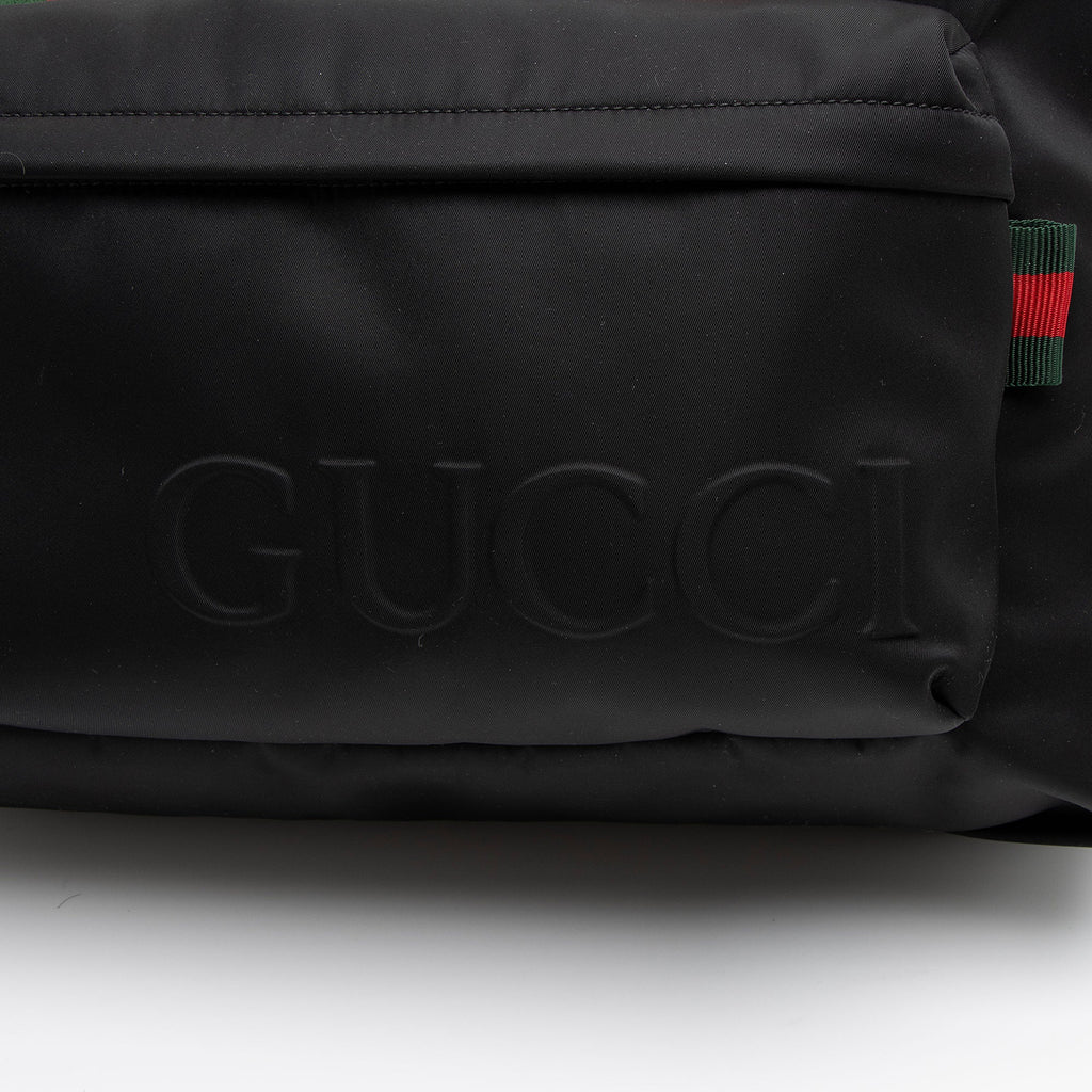 Gucci Nylon Embossed Web Large Tote