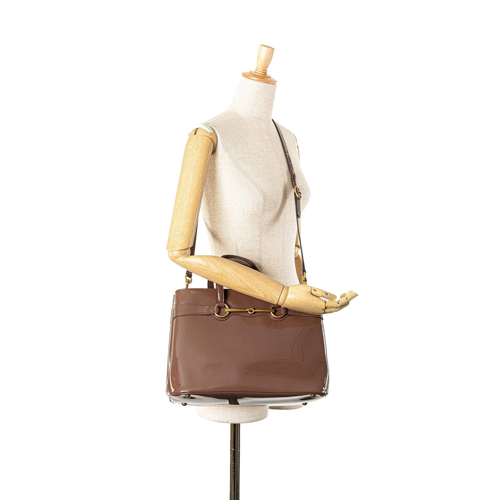 Gucci PatLBt Bright Bit Satchel