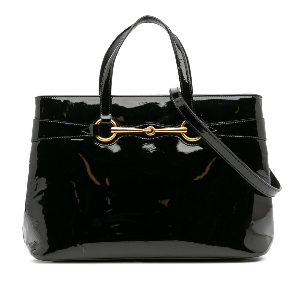 Gucci Patent Bright Bit Satchel