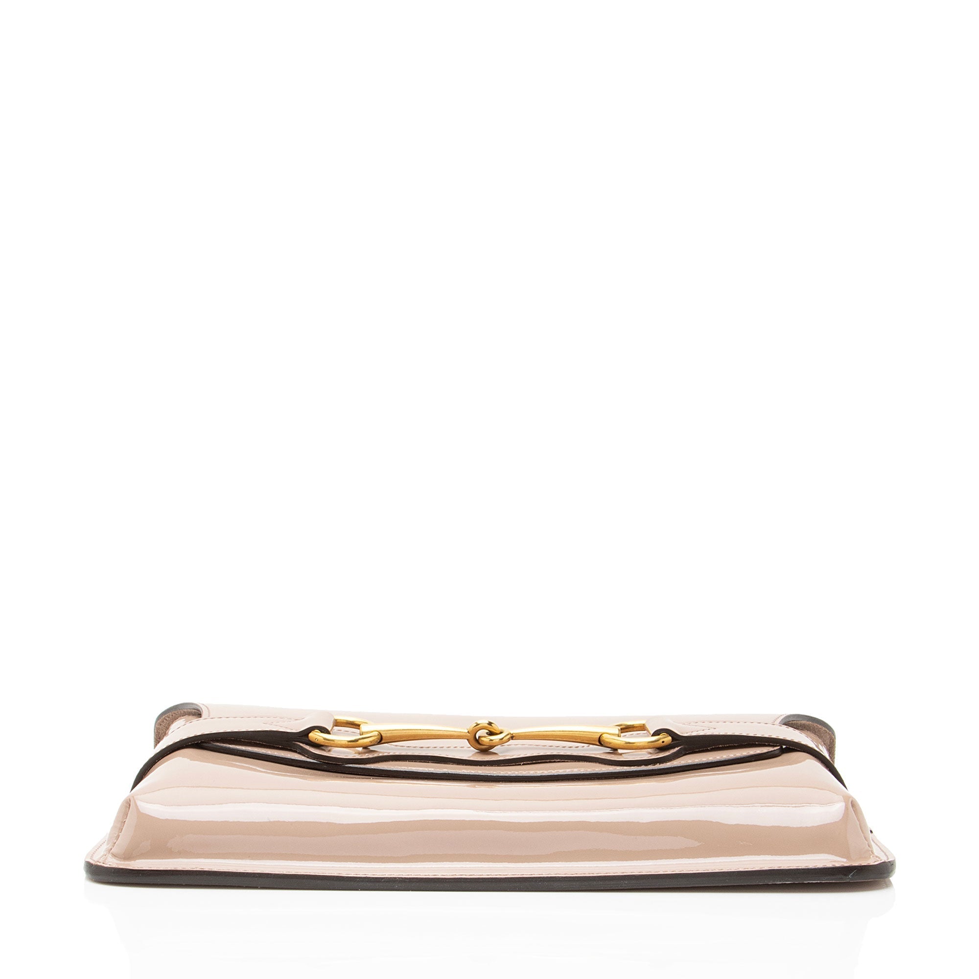 Gucci PatLBt Leather Bright Bit Clutch