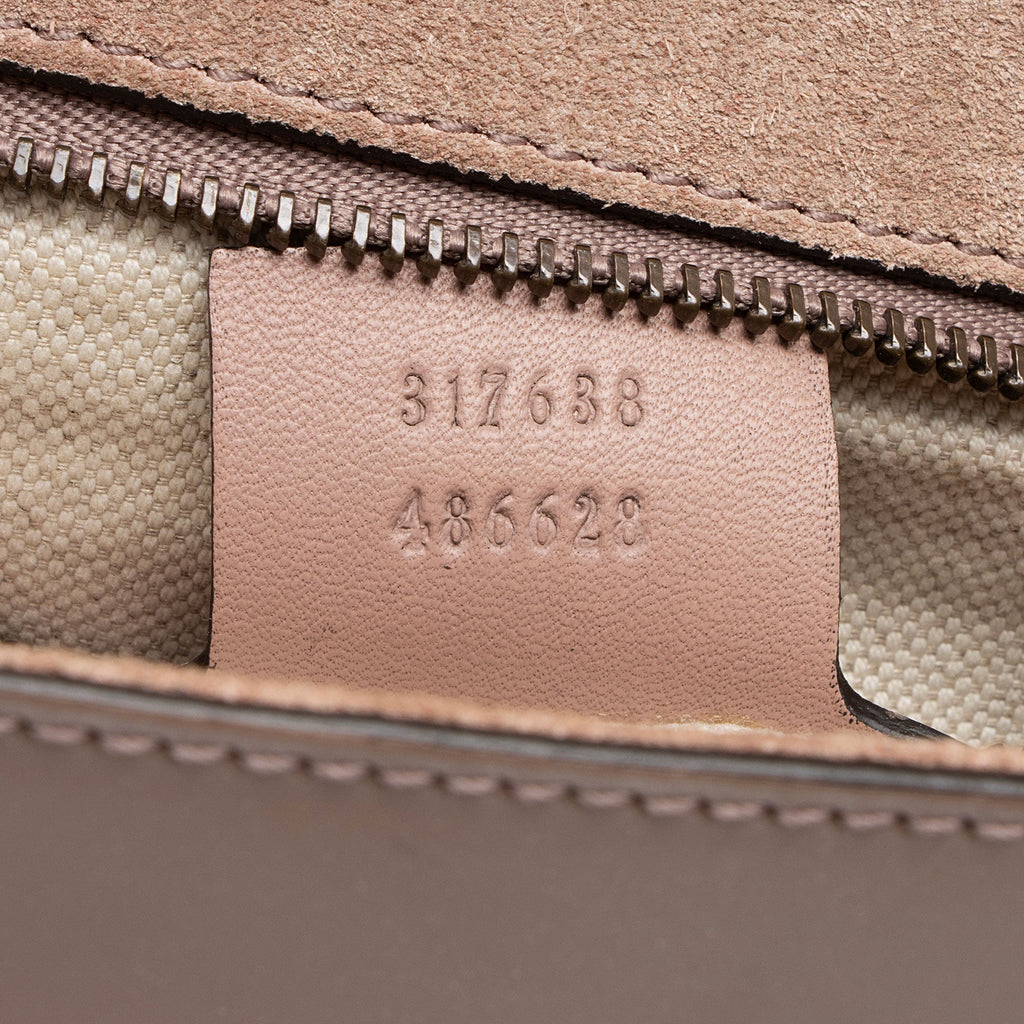 Gucci PatLBt Leather Bright Bit Clutch