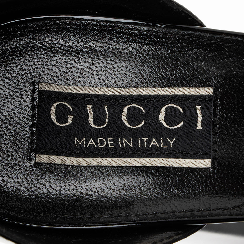 Gucci Patent Leather Crystal GG Platform Pumps - Size 9.5 / 39.5
