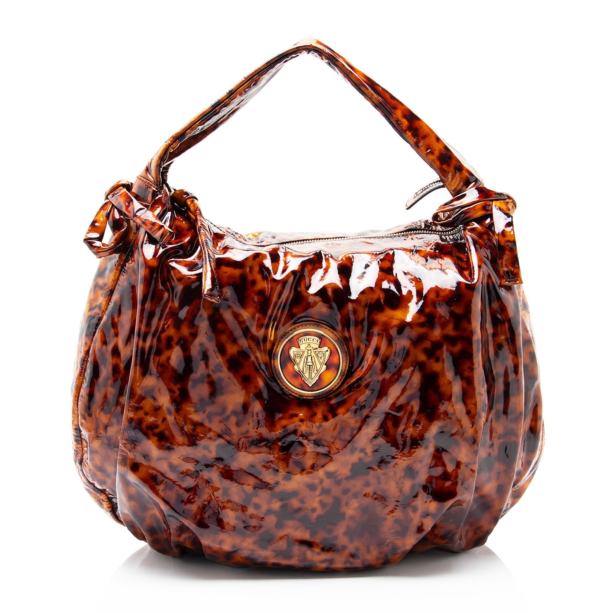 Gucci PatLBt Leather Hysteria Hobo