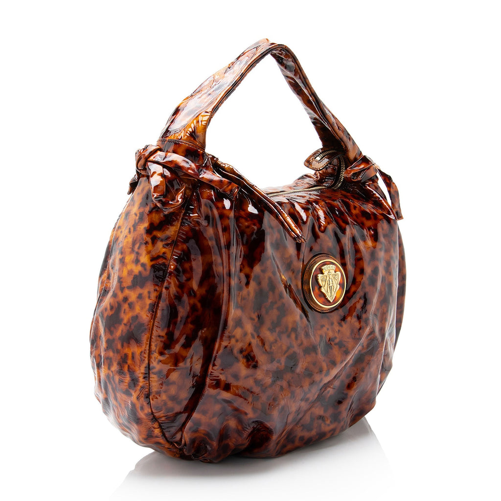 Gucci PatLBt Leather Hysteria Hobo