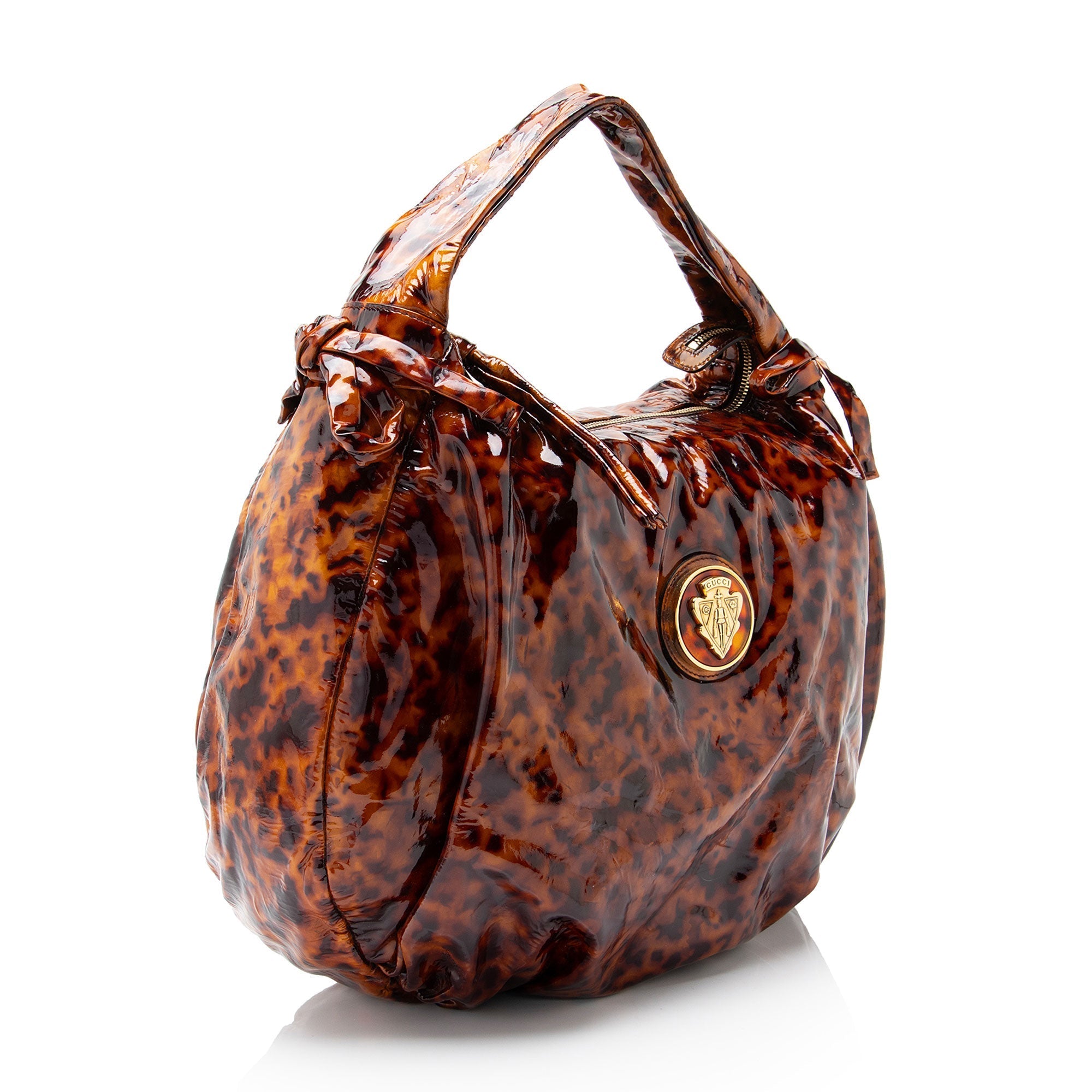 Gucci PatLBt Leather Hysteria Hobo