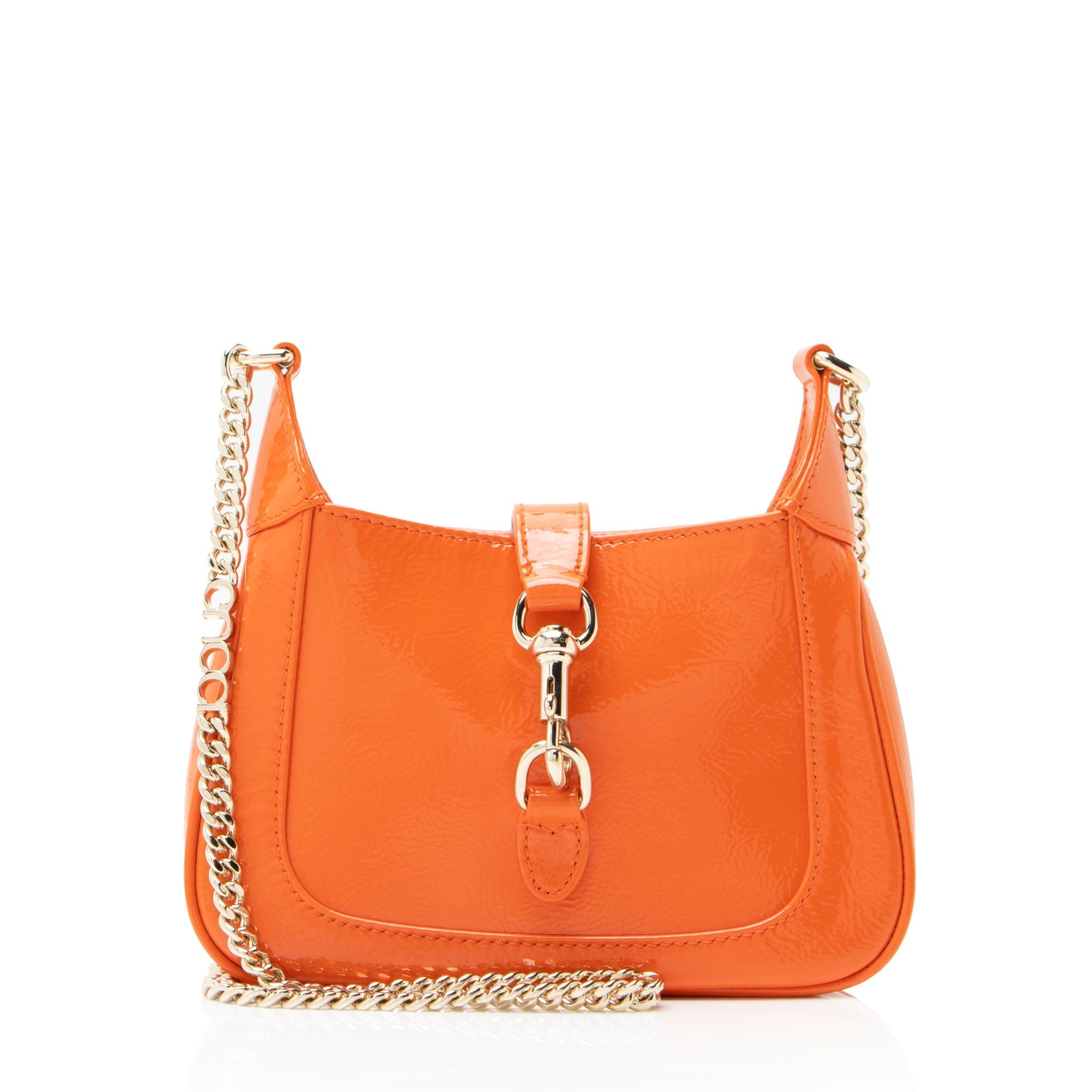 Gucci PatLBt Leather Jackie Notte Mini Shoulder Bag
