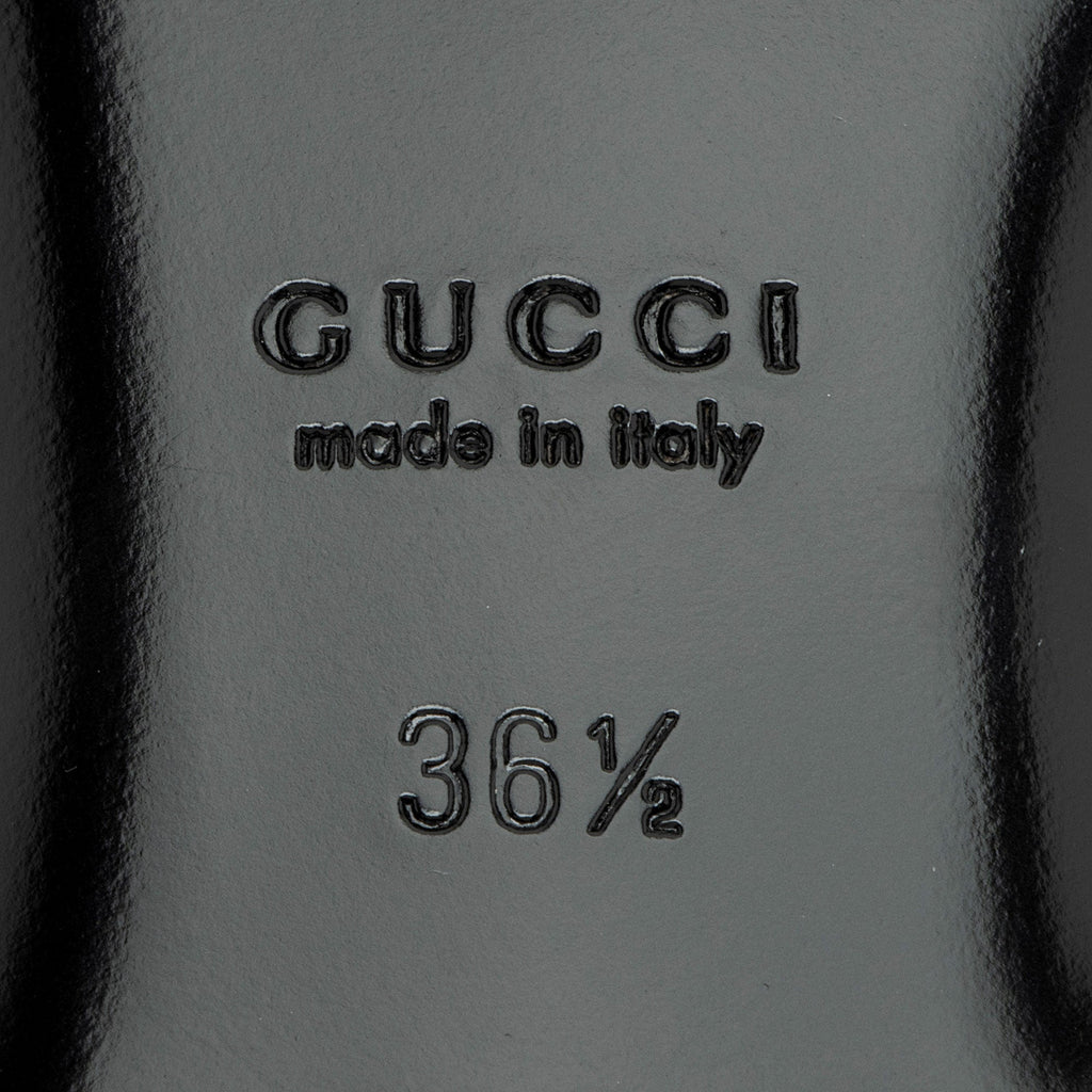 Gucci PatLBt Leather Signoria Thong Sandals - Size 6.5 / 36.5