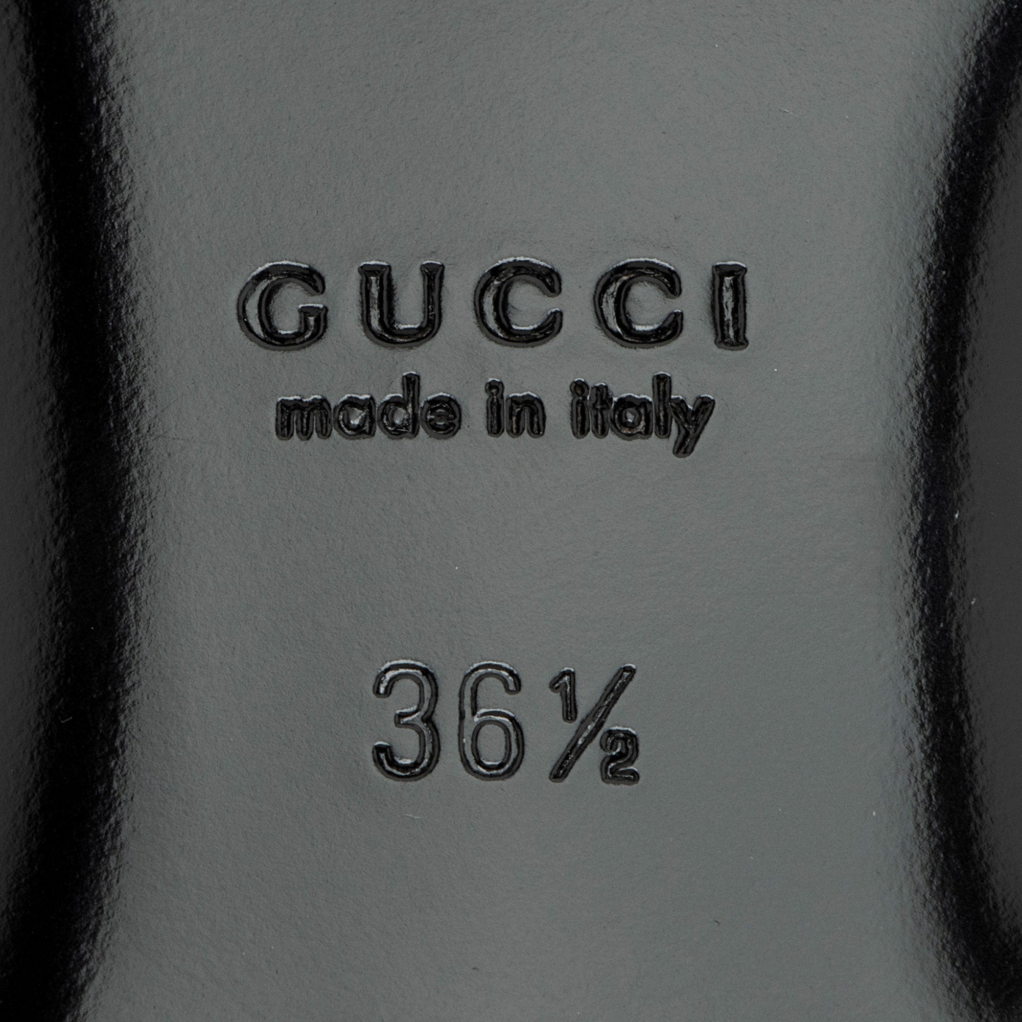 Gucci PatLBt Leather Signoria Thong Sandals - Size 6.5 / 36.5