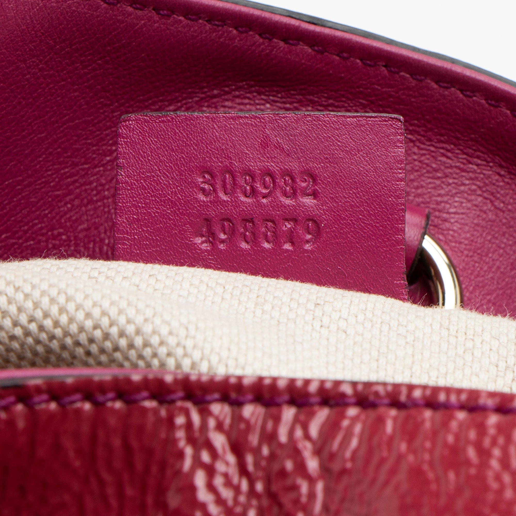 Gucci Patent Leather Soho Medium Shoulder Bag