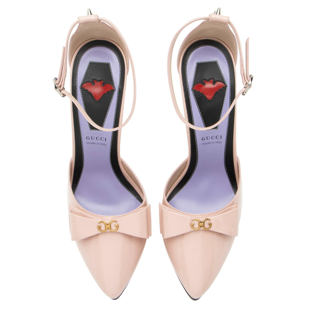 Gucci Patent Leather Spiked Sadie Pumps - Size 10 / 40
