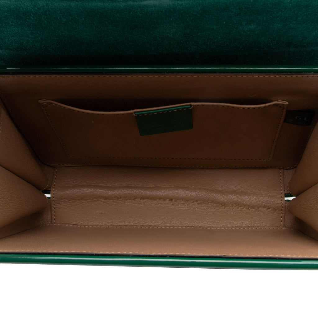 Gucci Patent Leather Sylvie 1969 Mini Top Handle (SHF-iiXdUI)