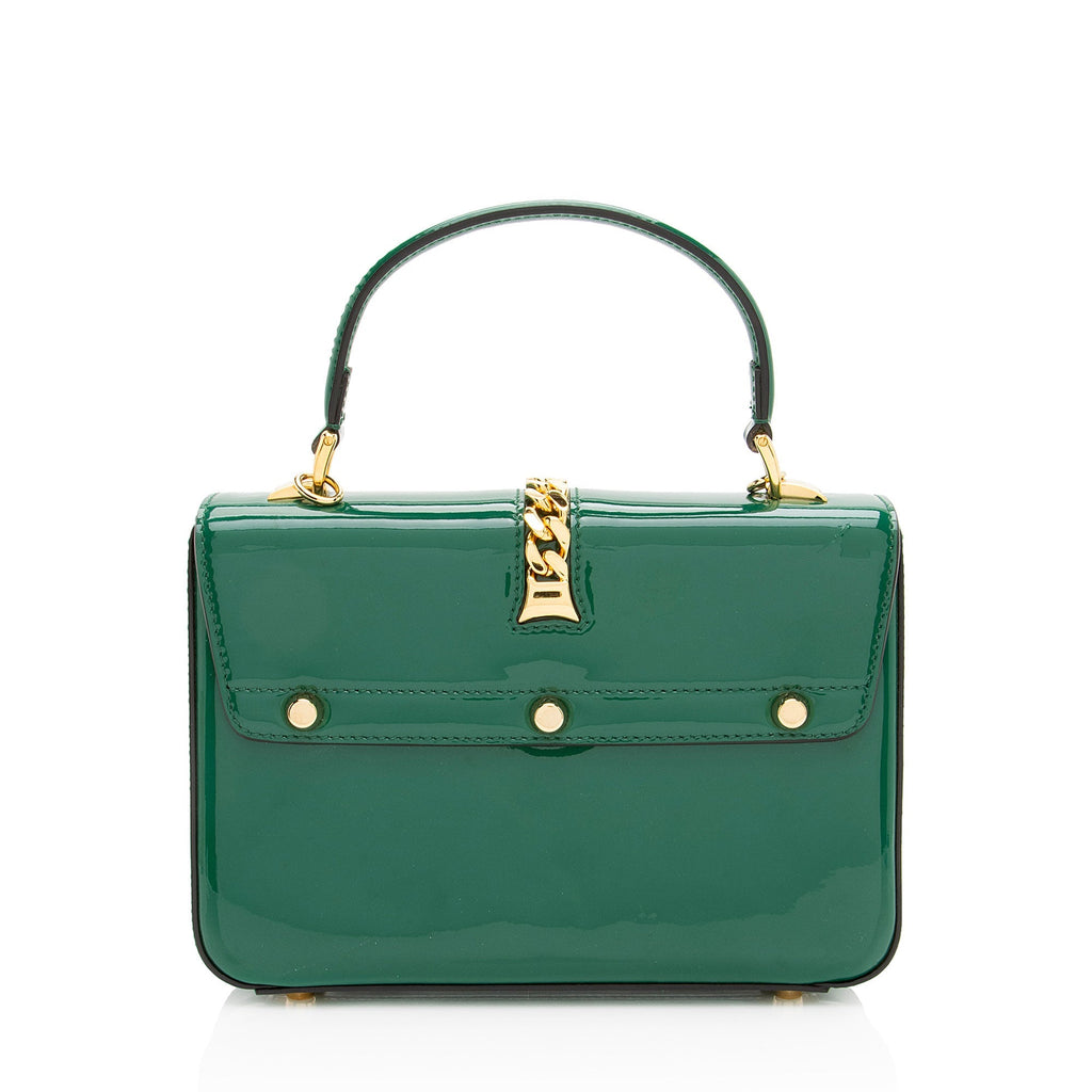 Gucci PatLBt Leather Sylvie 1969 Mini Top Handle