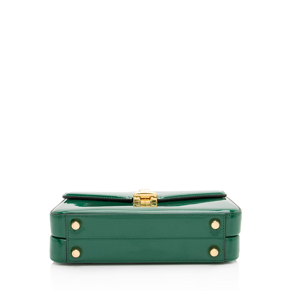 Gucci PatLBt Leather Sylvie 1969 Mini Top Handle