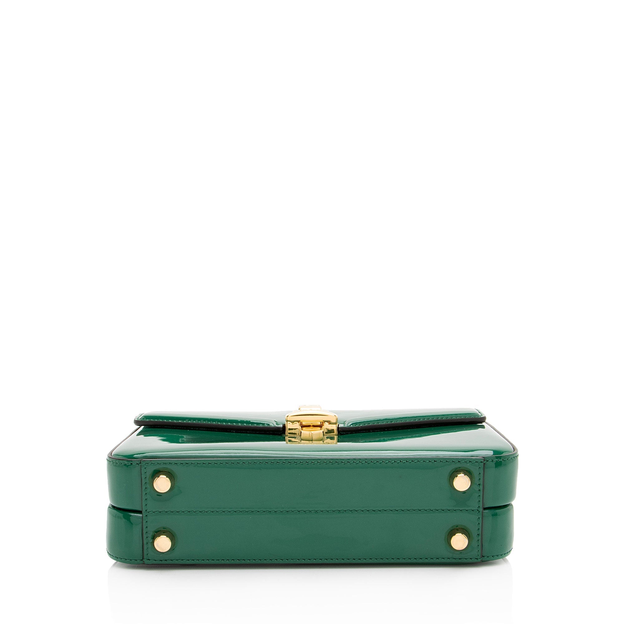 Gucci PatLBt Leather Sylvie 1969 Mini Top Handle