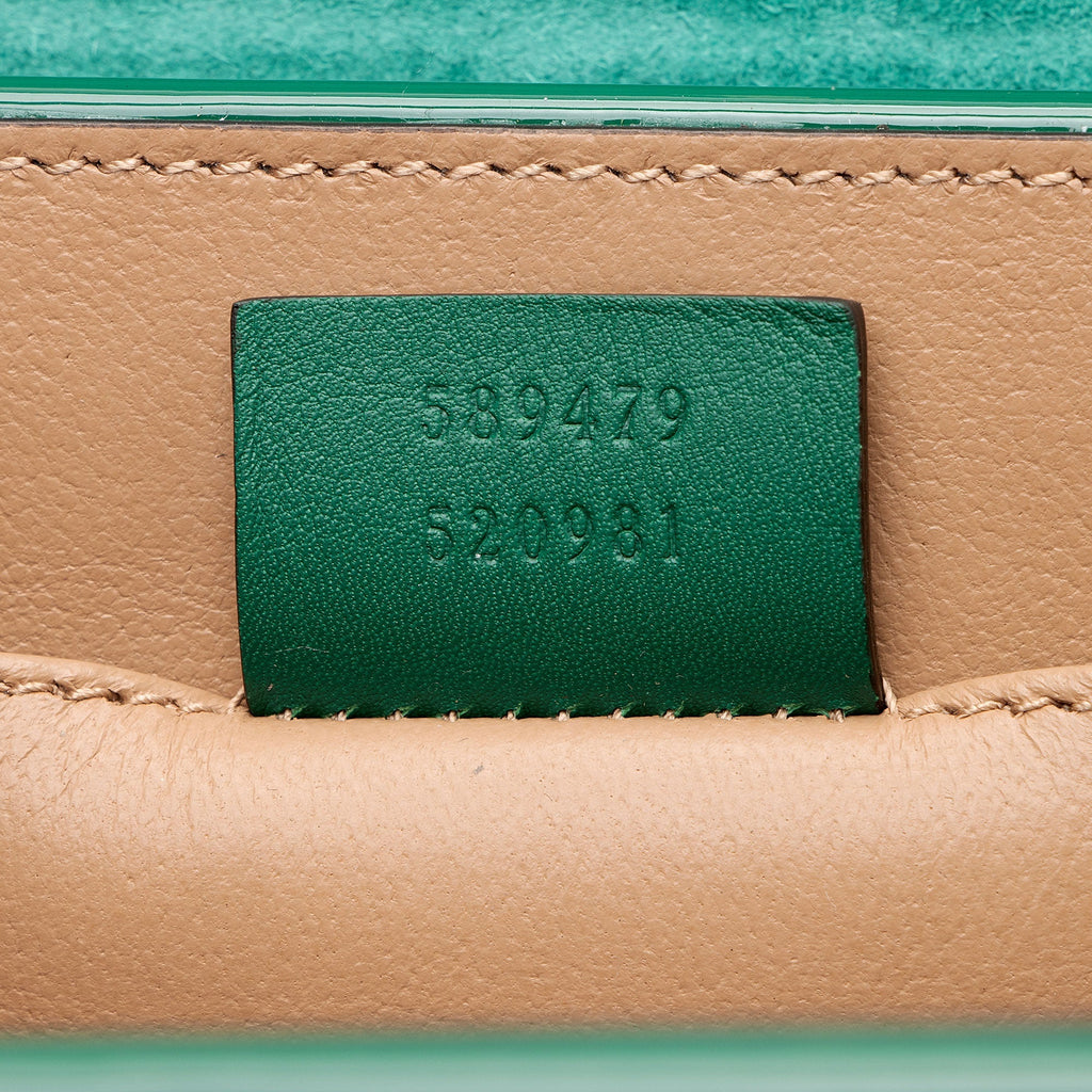 Gucci PatLBt Leather Sylvie 1969 Mini Top Handle