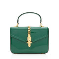 Gucci PatLBt Leather Sylvie 1969 Mini Top Handle